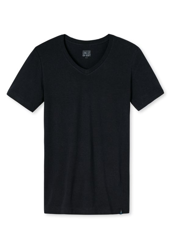SCHIESSER Long Life Soft T-shirt (1-pack), heren shirt korte mouwen blauwzwart SCHIESSER Long Life Soft T-shirt (1-pack), heren shirt korte mouwen blauwzwart