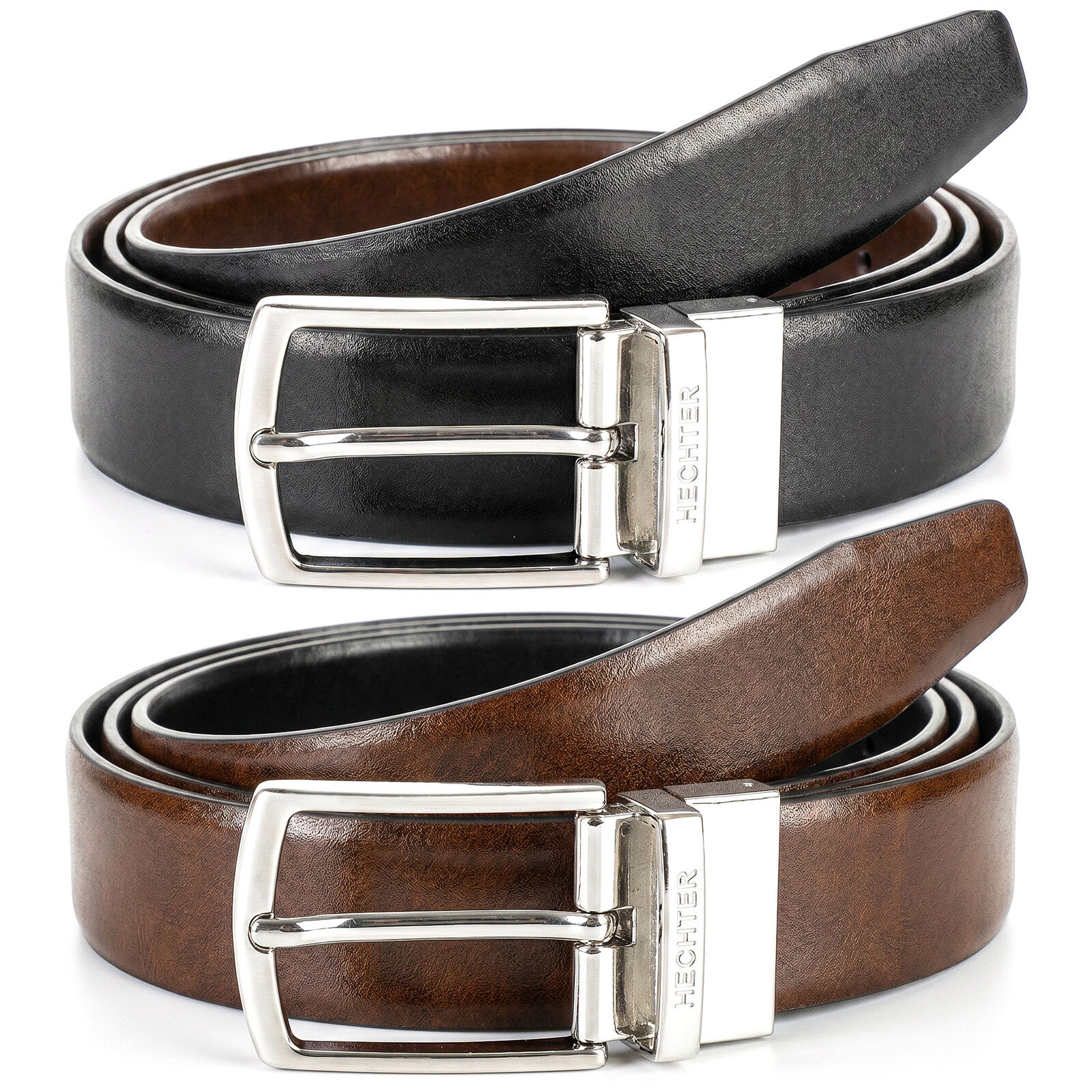 HECHTER leren heren riem, zwart