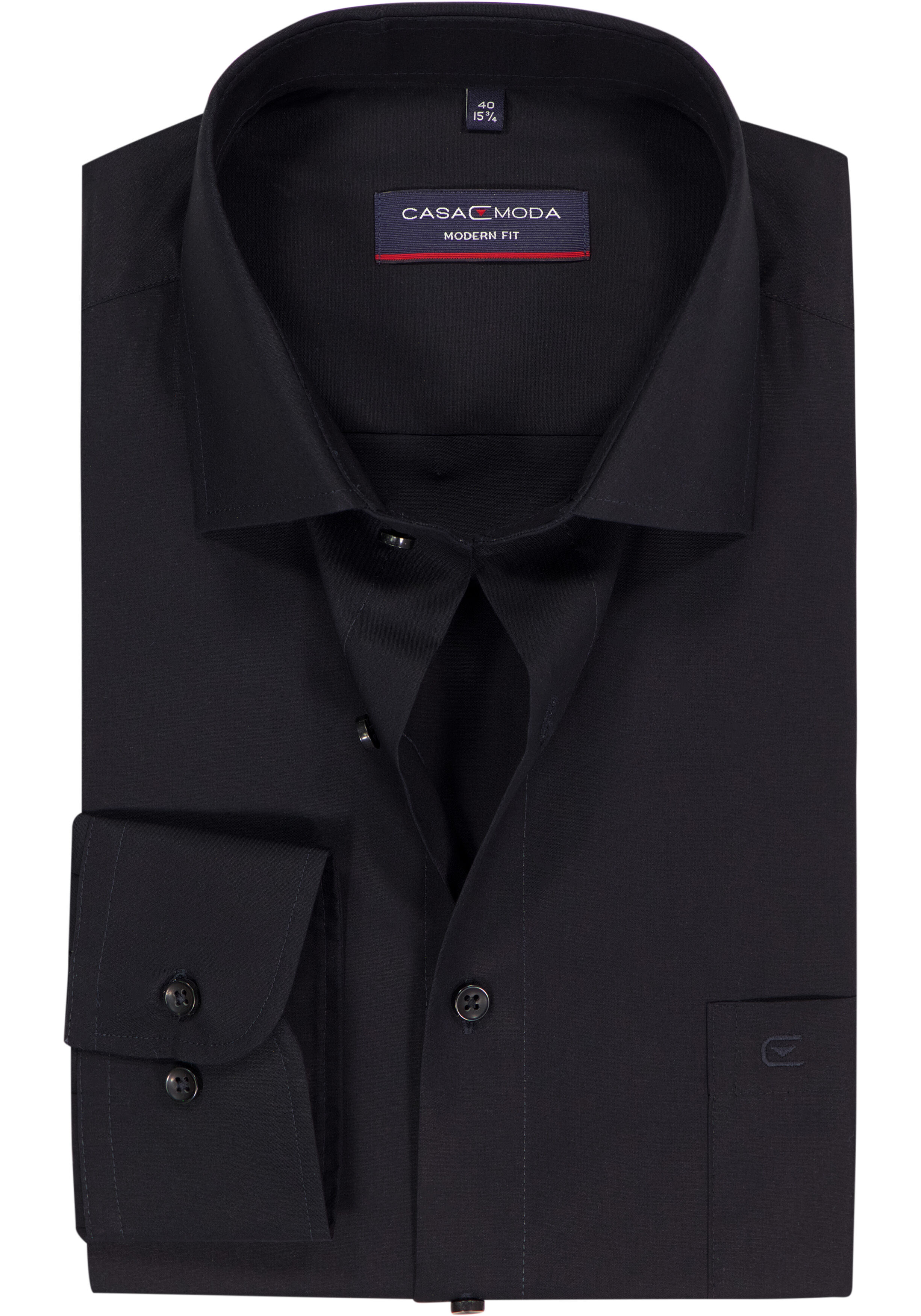 CASA MODA modern fit overhemd, zwart