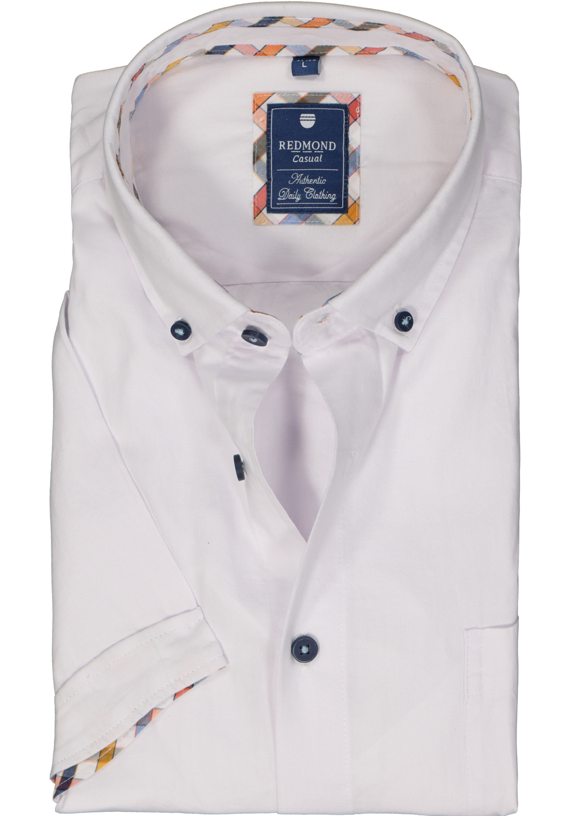 1-4061933378020_redmond-overhemd_HR Redmond regular fit overhemd, korte mouw, Oxford, wit