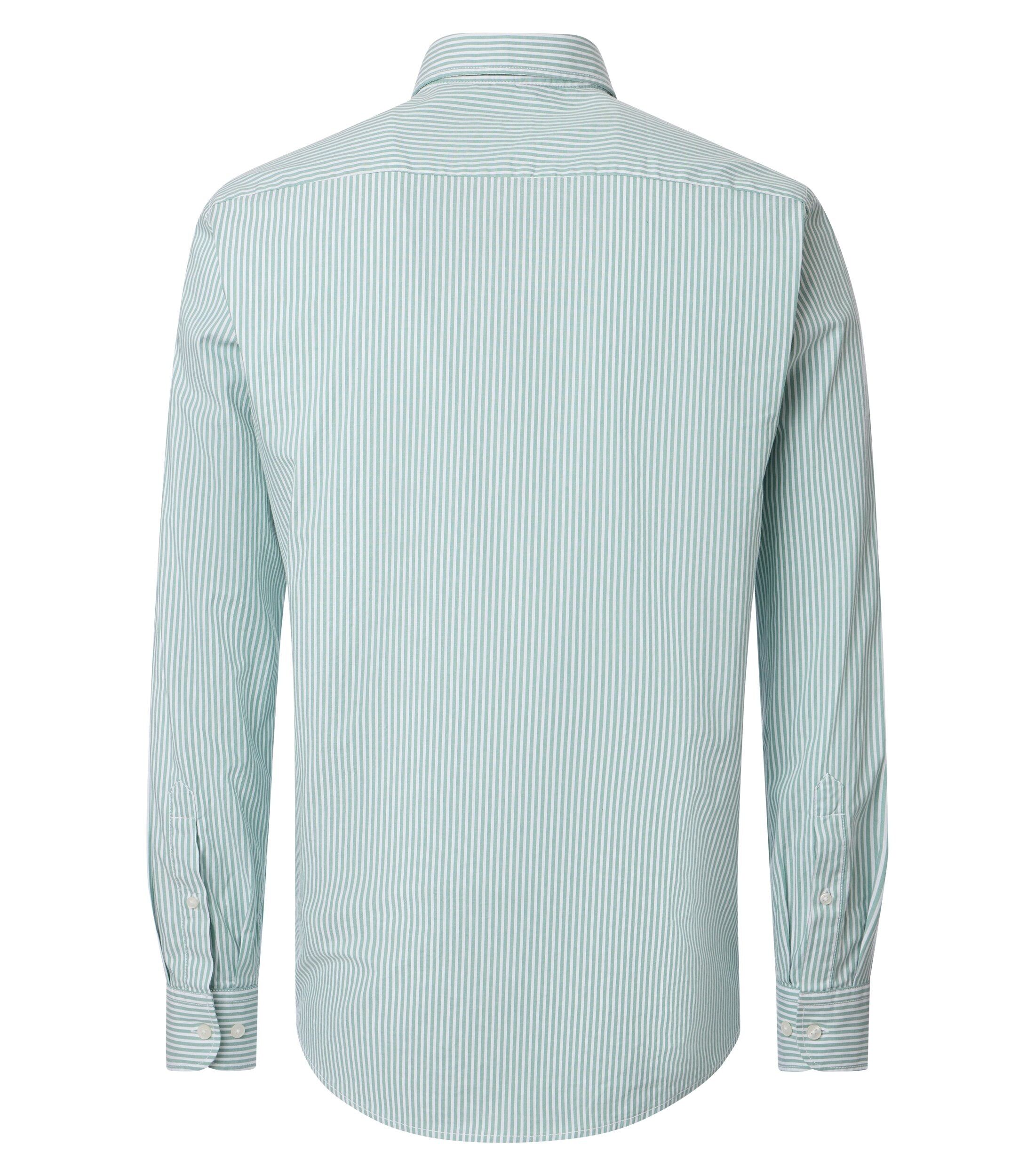 CASA MODA Sport casual fit overhemd, Oxford, lichtgroen gestreept