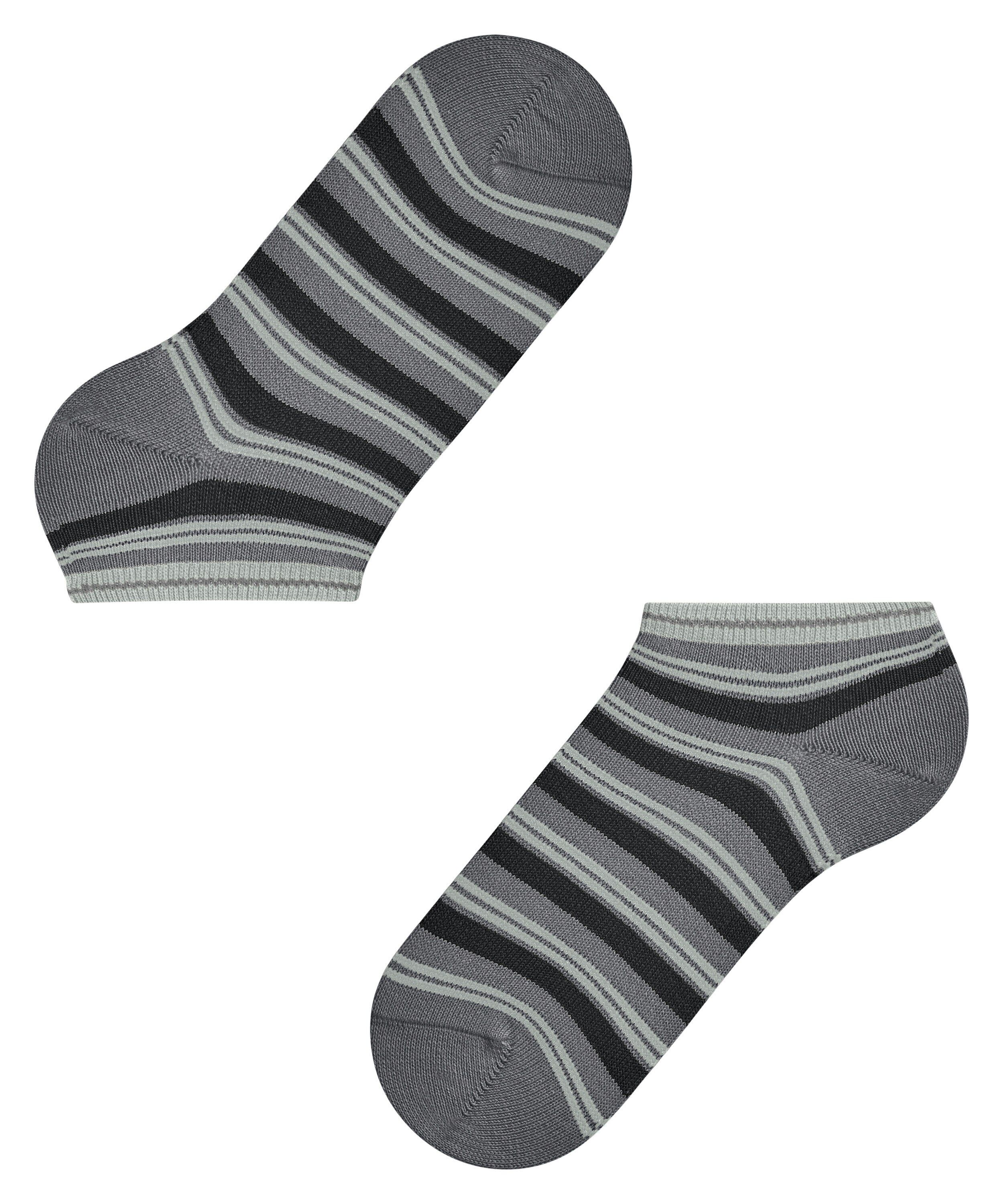 FALKE Smart Stripe dames sneakersokken, grijs (hematite)