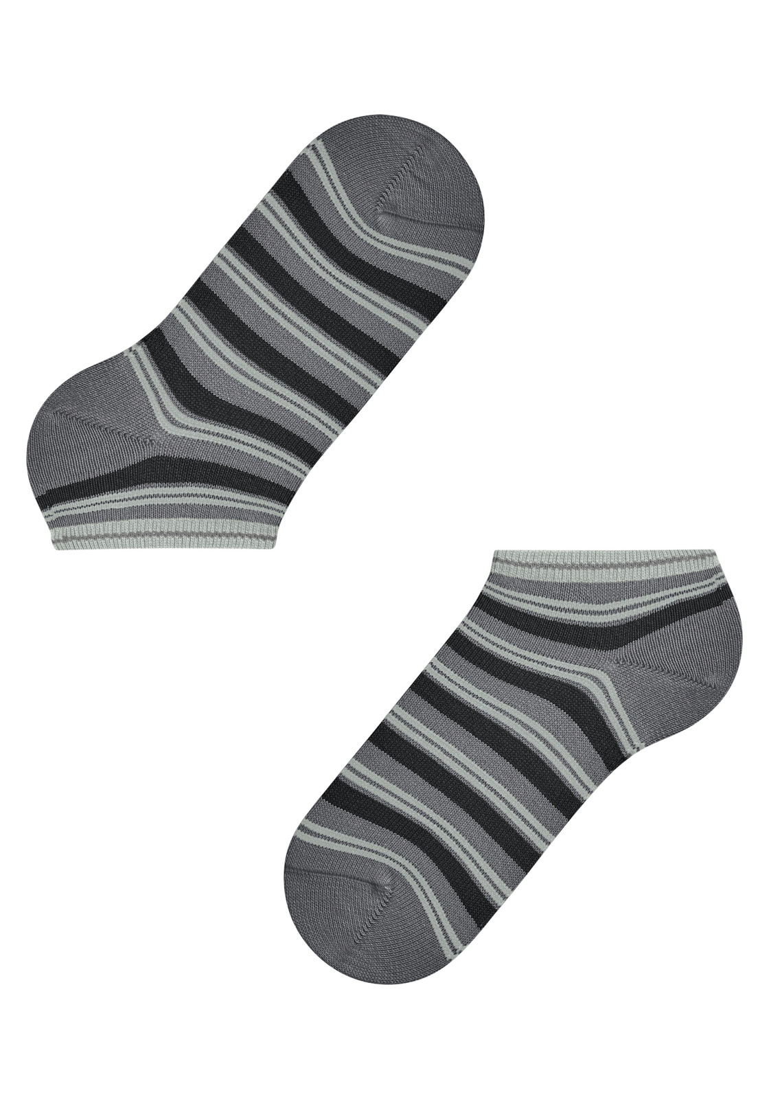 FALKE Smart Stripe dames sneakersokken, grijs (hematite) FALKE Smart Stripe dames sneakersokken, grijs (hematite)