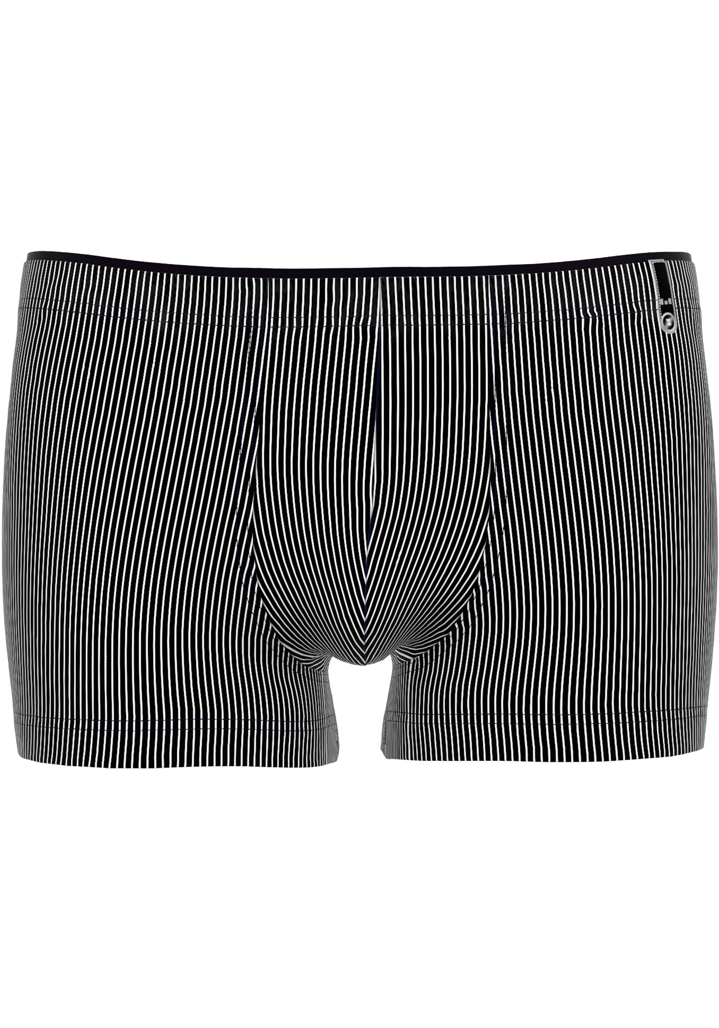 Gotzburg heren boxer normale lengte (1-pack), zwart-wit gestreept