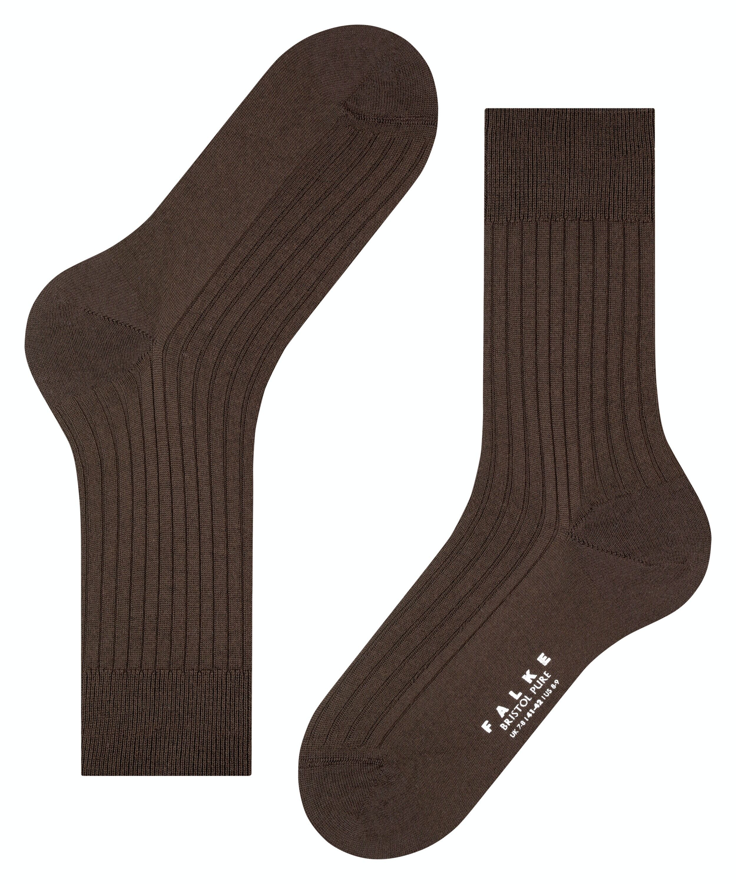 FALKE Bristol Pure Heren herensokken, bruin (brown)