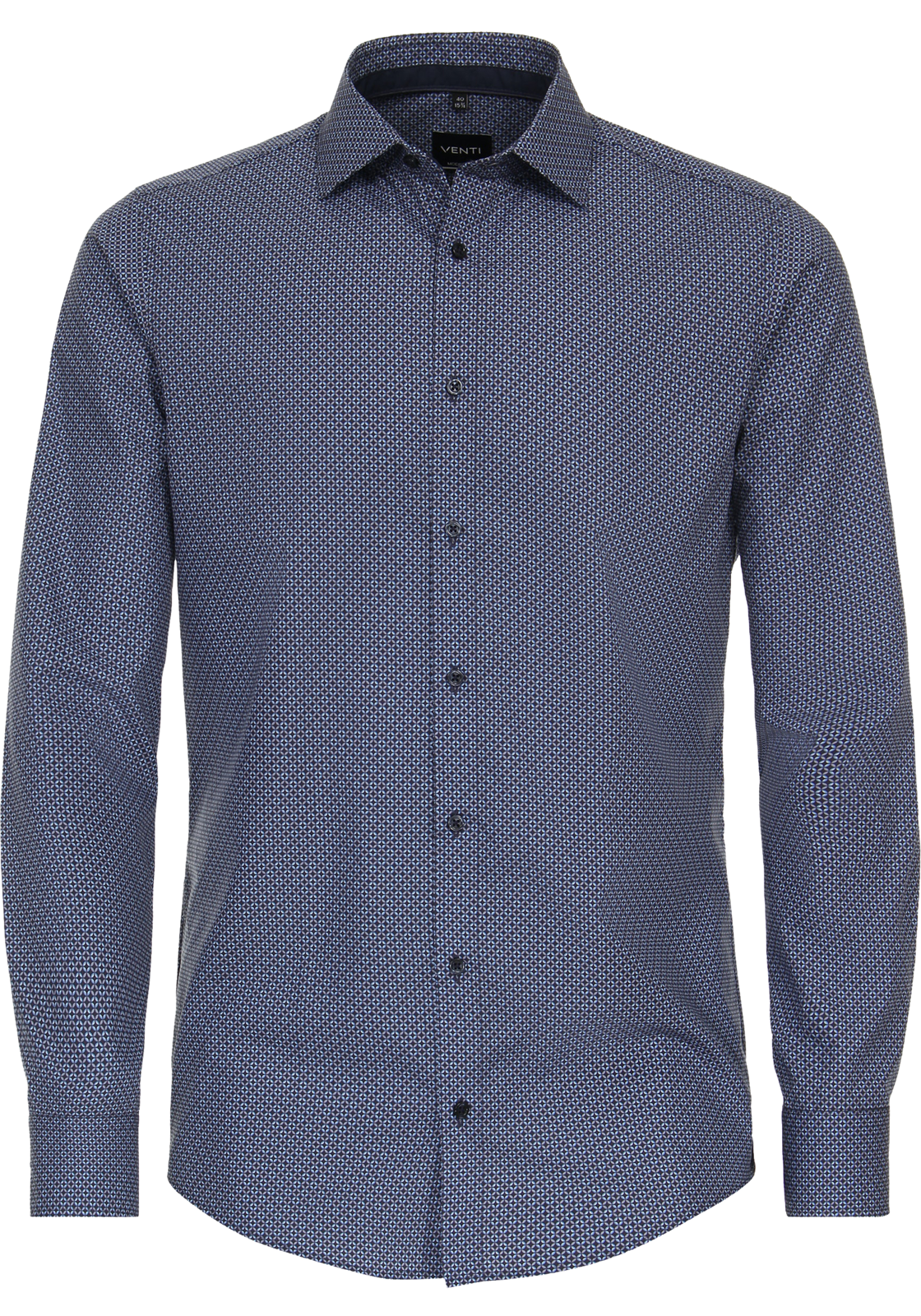 1-4064813809065-venti-overhemd_HR VENTI modern fit overhemd, popeline, blauw dessin