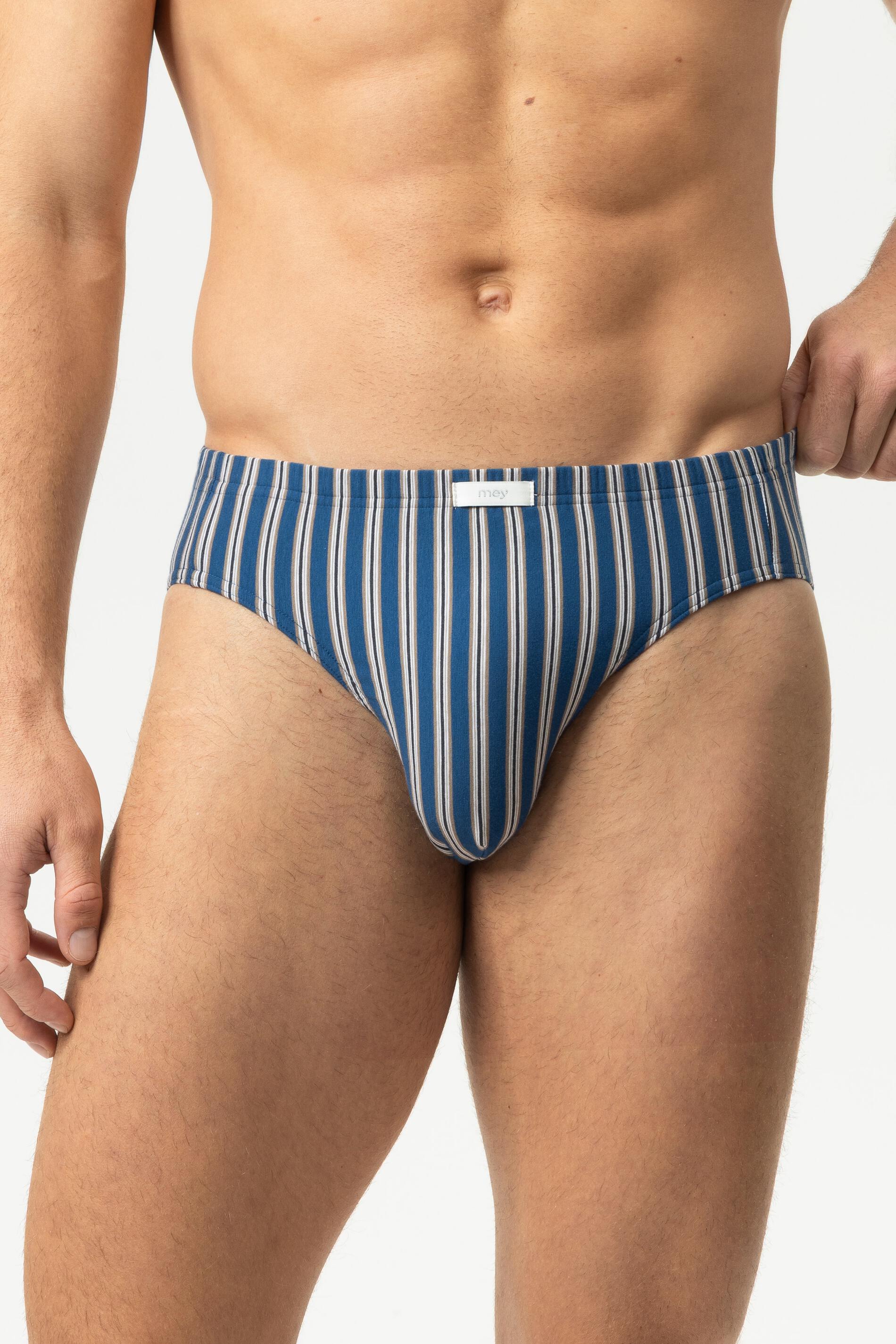 Mey heren jazz pants Stream Stripes, slip, blauw met wit