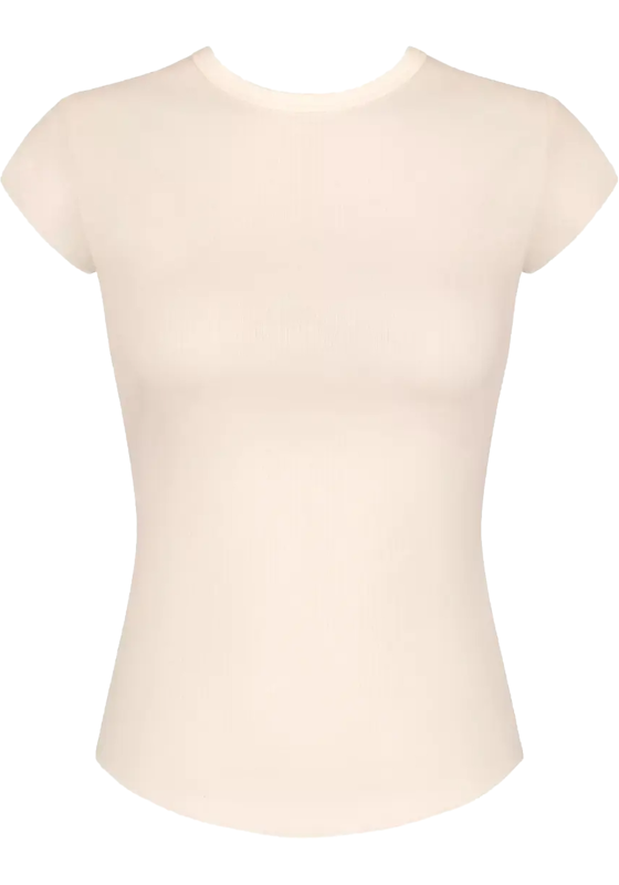 Sloggi Women GO Ribbed T-Shirt (1-pack), dames T-shirt, wit Sloggi Women GO Ribbed T-Shirt (1-pack), dames T-shirt, wit