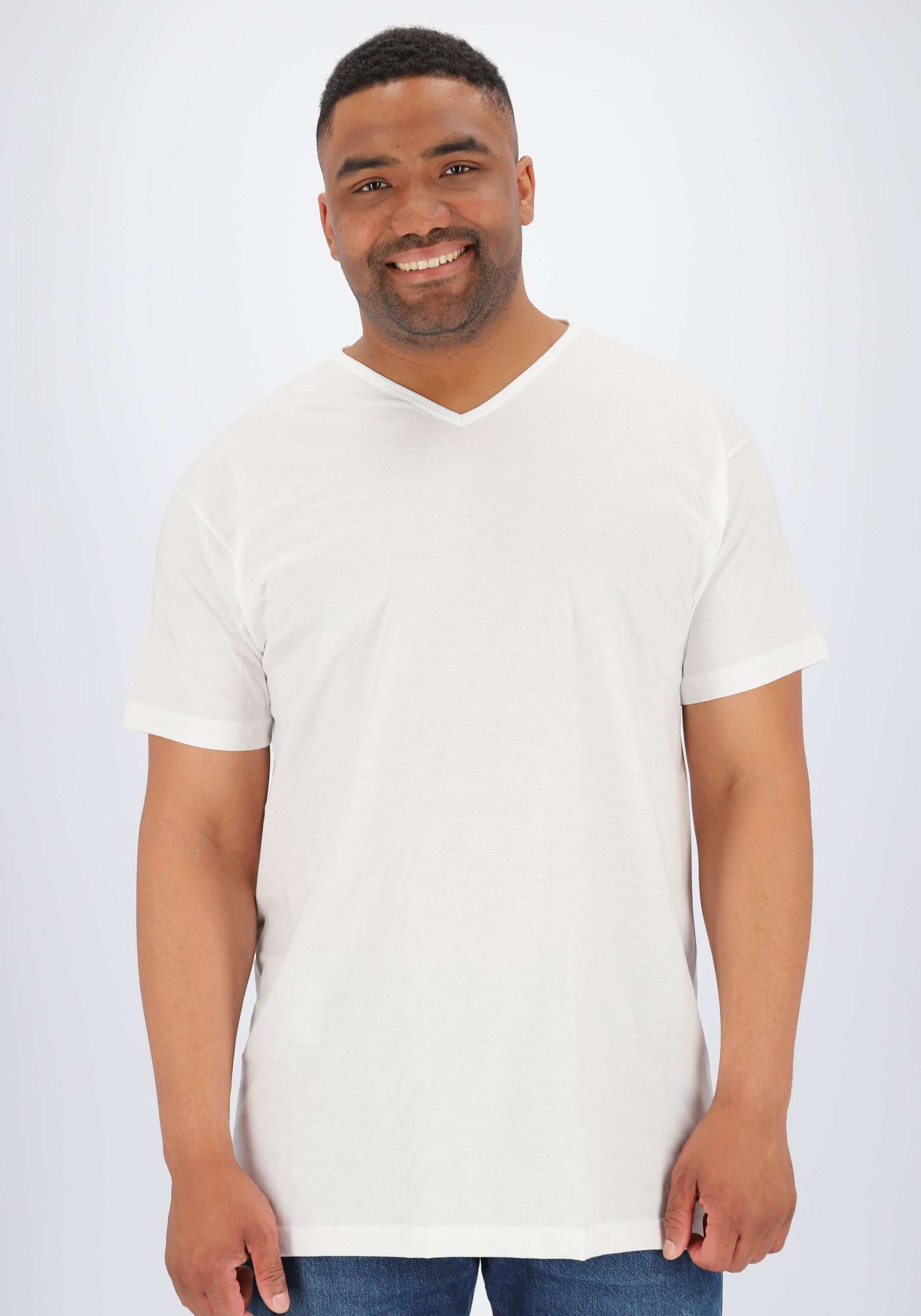 ALAN RED T-shirts Vermont (2-pack), V-hals, wit