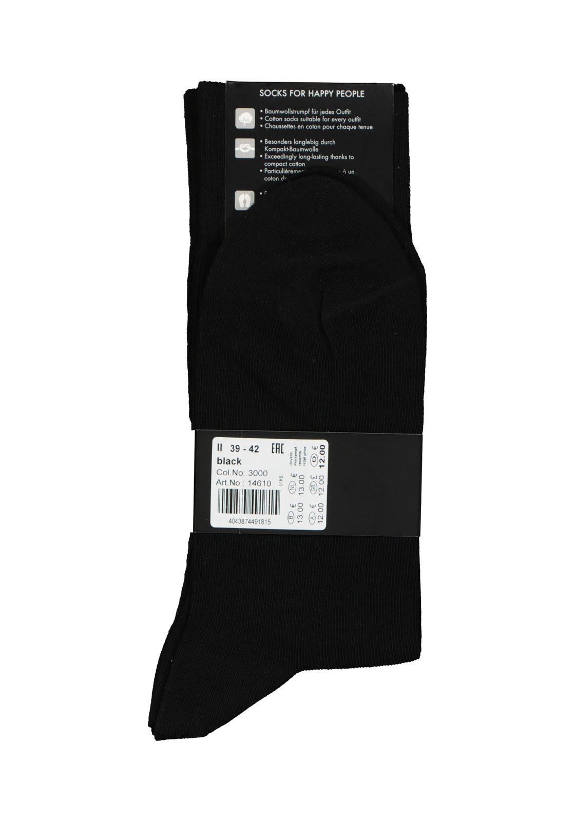 3-4043874491815_sok_HR FALKE Happy herensokken (2-pack), zwart (black)
