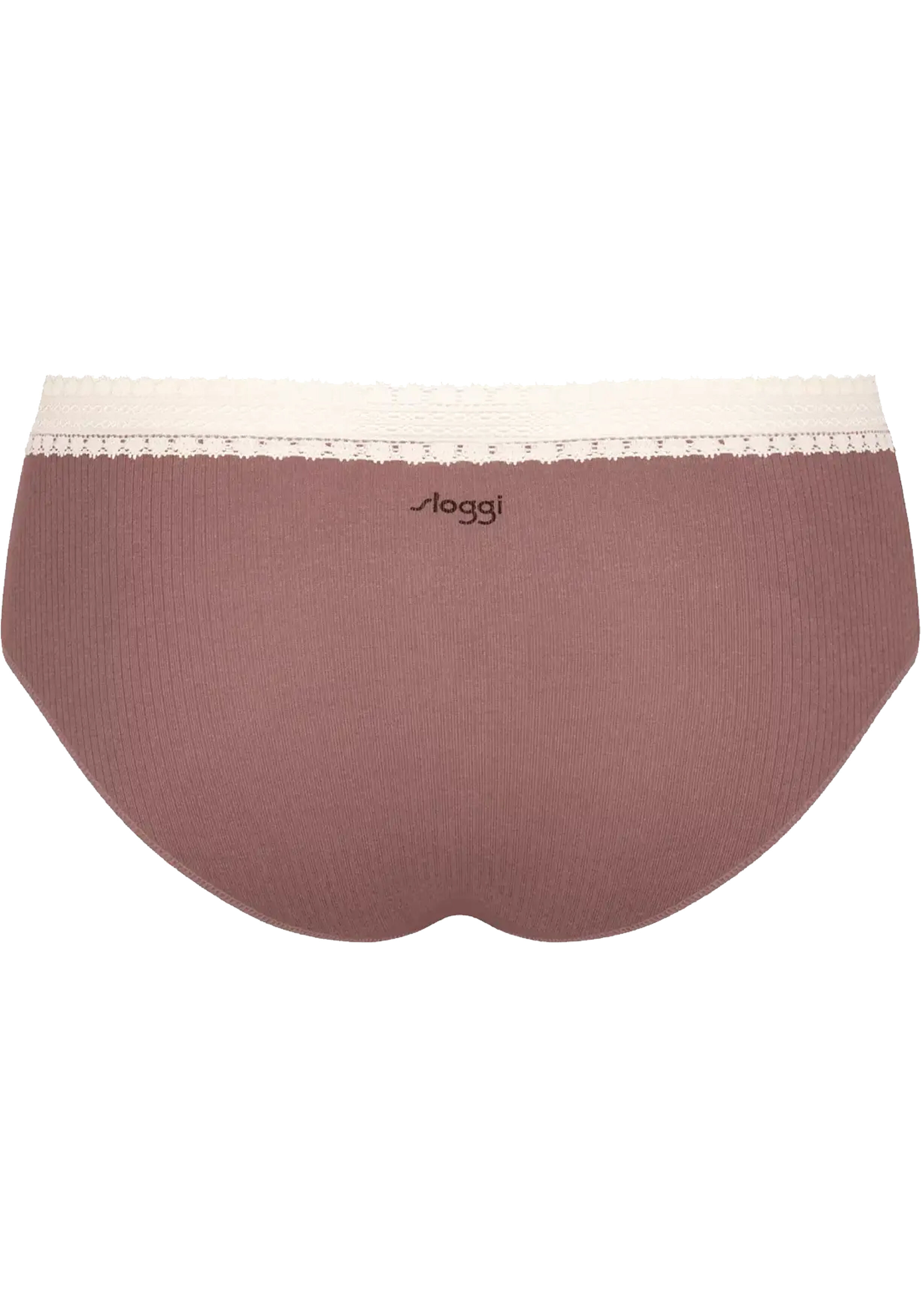 Sloggi Women GO Ribbed R Hipster (2-pack), dames slip, lichtbruin en ecru