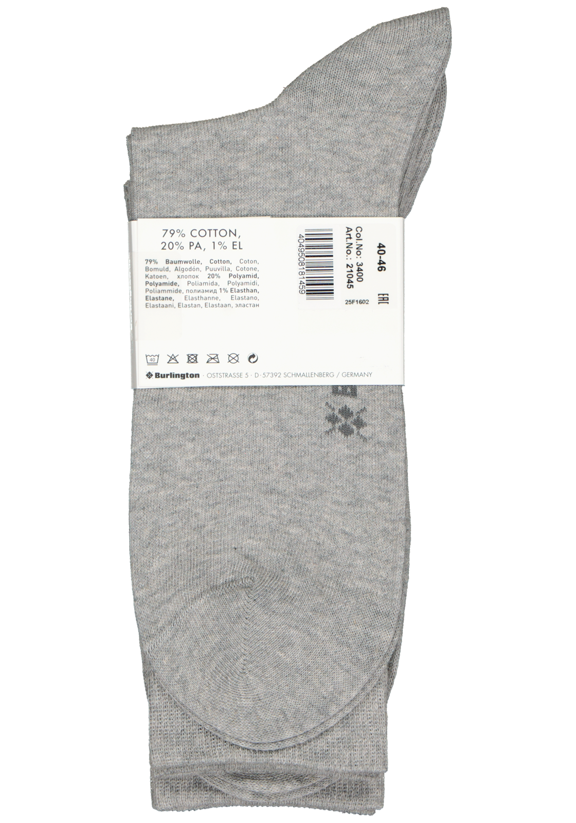 4-4049508181459_burlington_everyday_2p_HR Burlington Everyday herensokken (2-pack), katoen, licht grijs