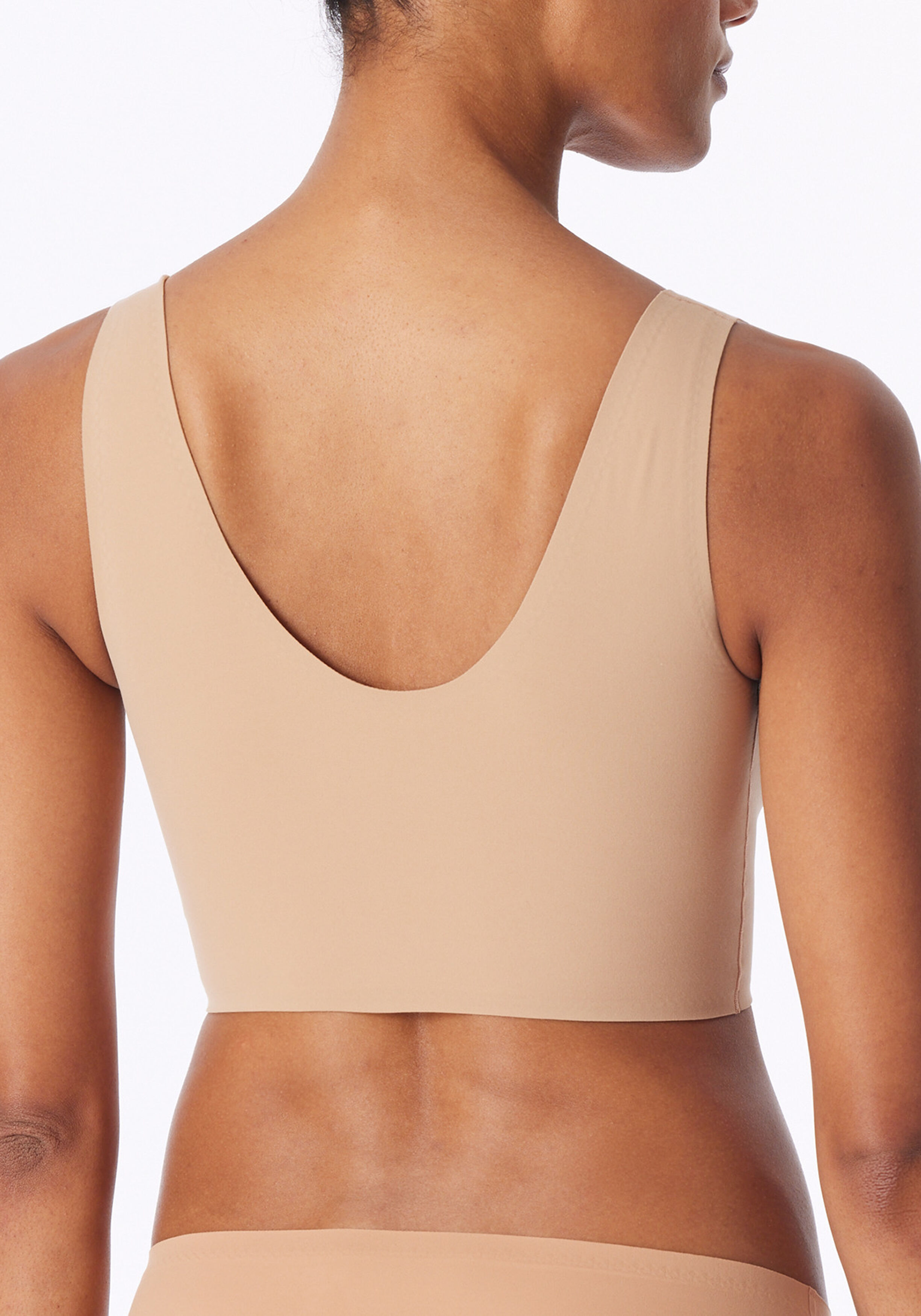 SCHIESSER Invisible Soft bralette (1-pack), dames bustier microvezel verwijderbare pads esdoorn