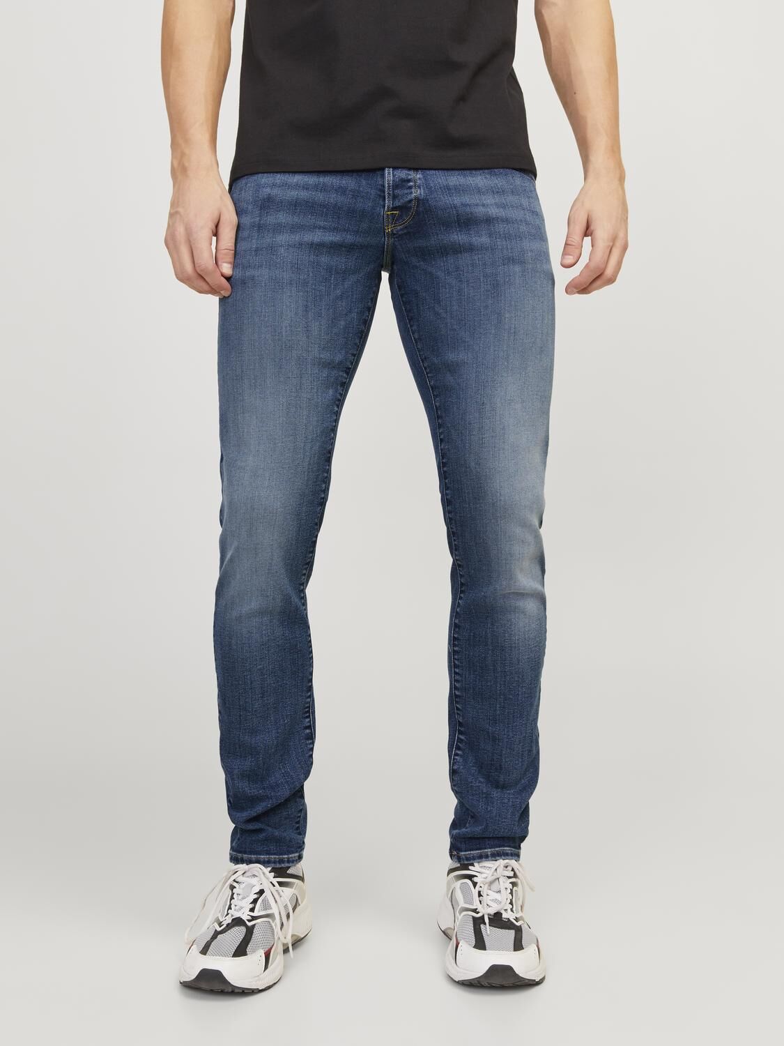 JACK & JONES Glenn Fox slim fit, heren jeans, denimblauw