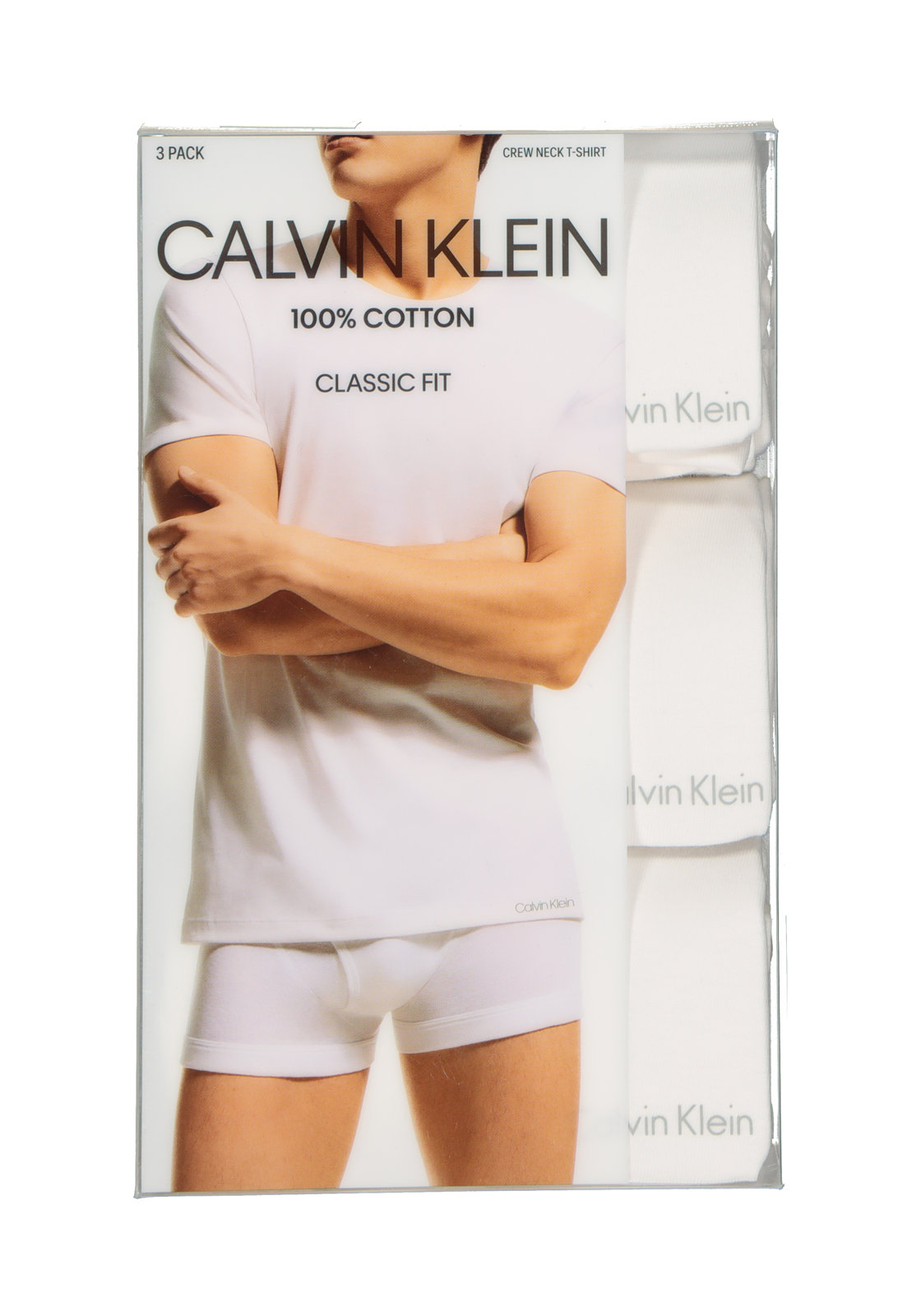 5-8719853080719_calvin_klein_tshirt_3p_HR Calvin Klein Cotton Classics crew neck T-shirt (3-pack), heren T-shirts O-hals, wit