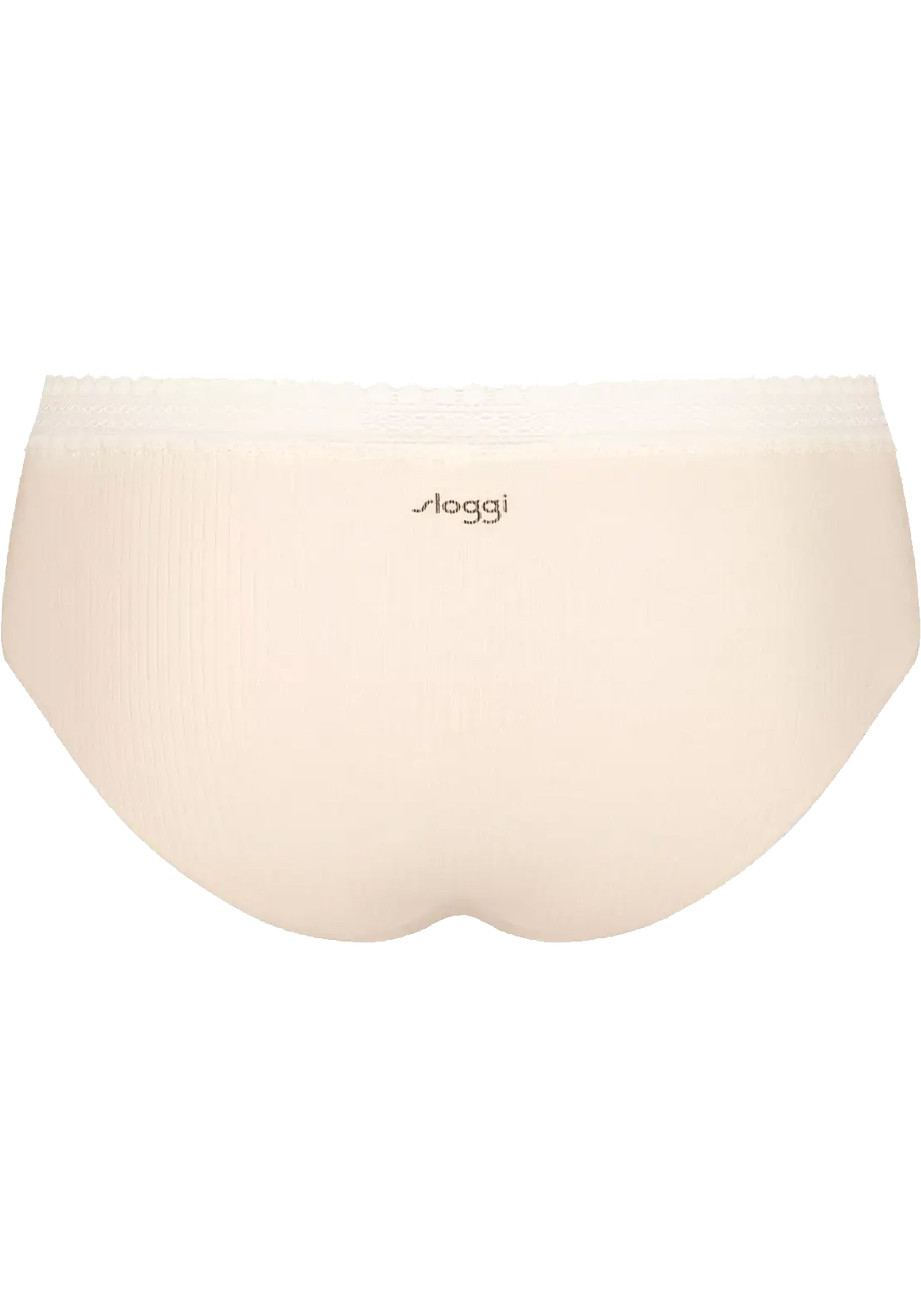 Sloggi Women GO Ribbed R Hipster (2-pack), dames slip, lichtbruin en ecru