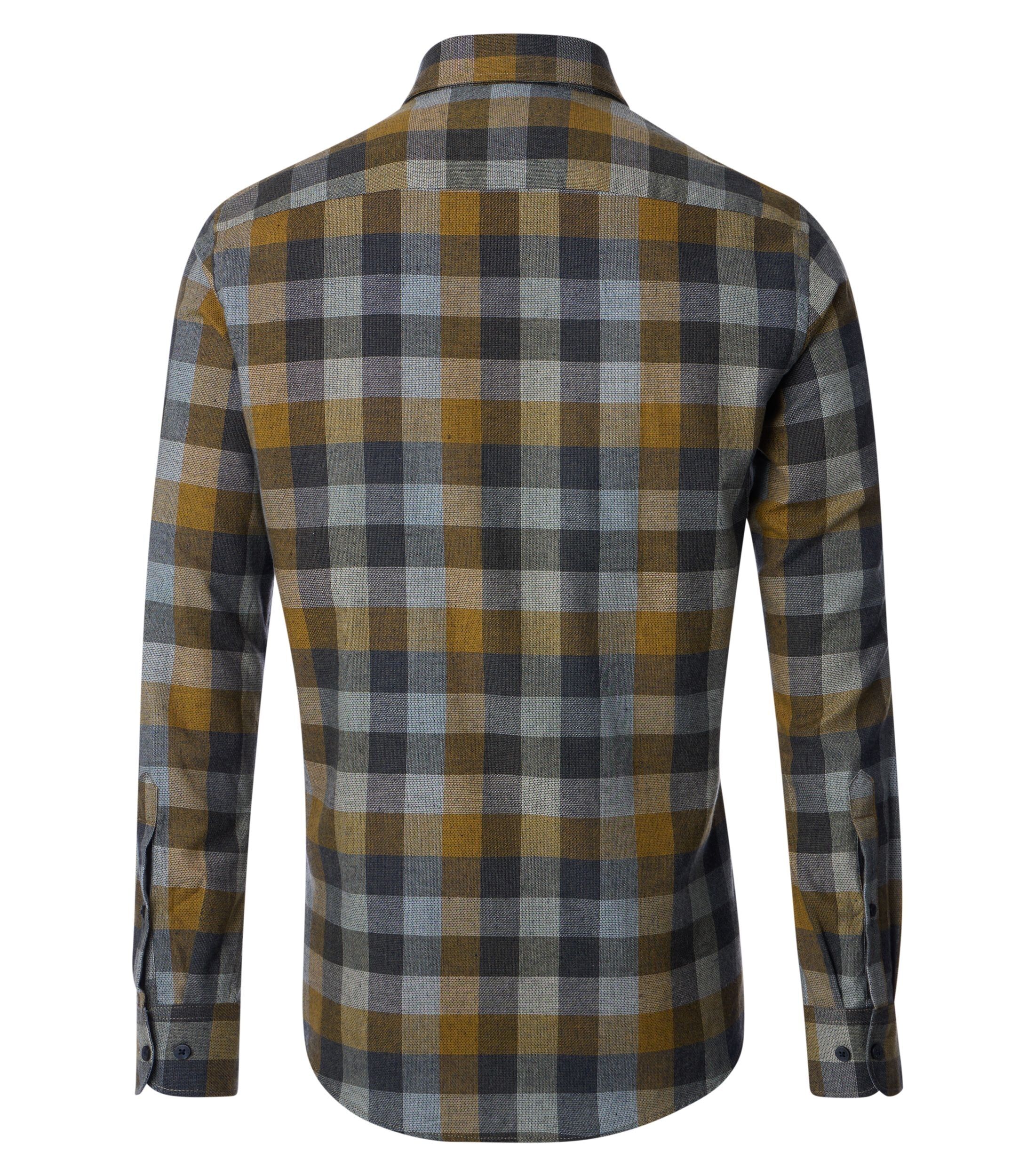 CASA MODA Sport casual fit overhemd, dobby, groen geruit - 444305200-300
