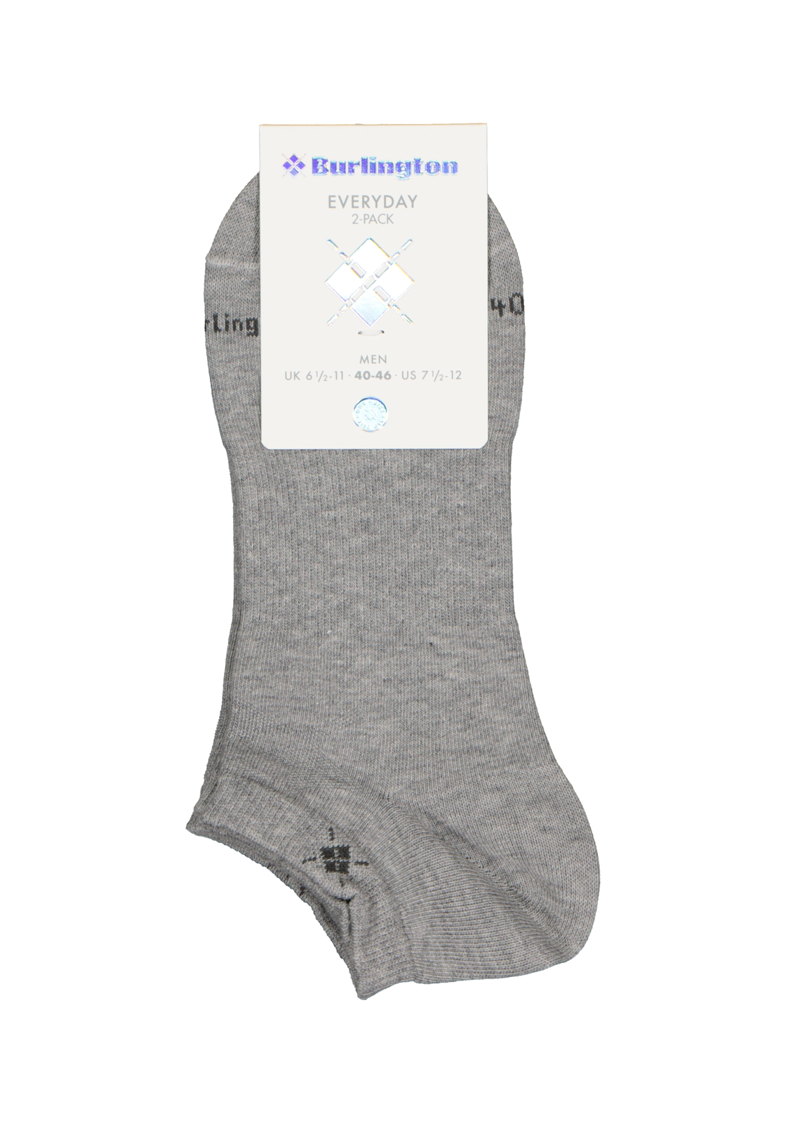 3-4049508179708_burlington_sokken_HR Burlington Everyday heren enkelsokken (2-pack), katoen, licht grijs