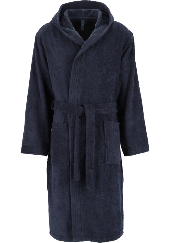 Ceceba heren badjas badstof, met capuchon, donkerblauw Ceceba heren badjas badstof, met capuchon, donkerblauw