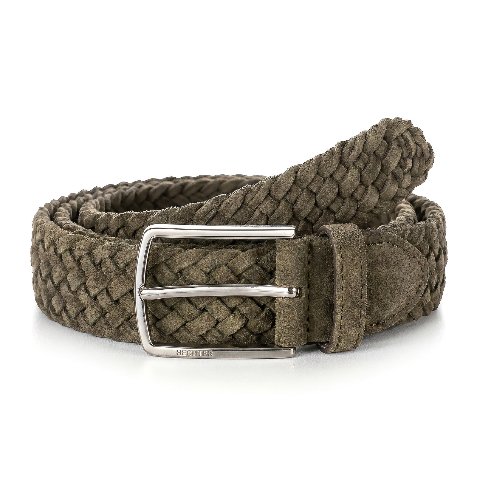 HECHTER leren heren riem, olijf
