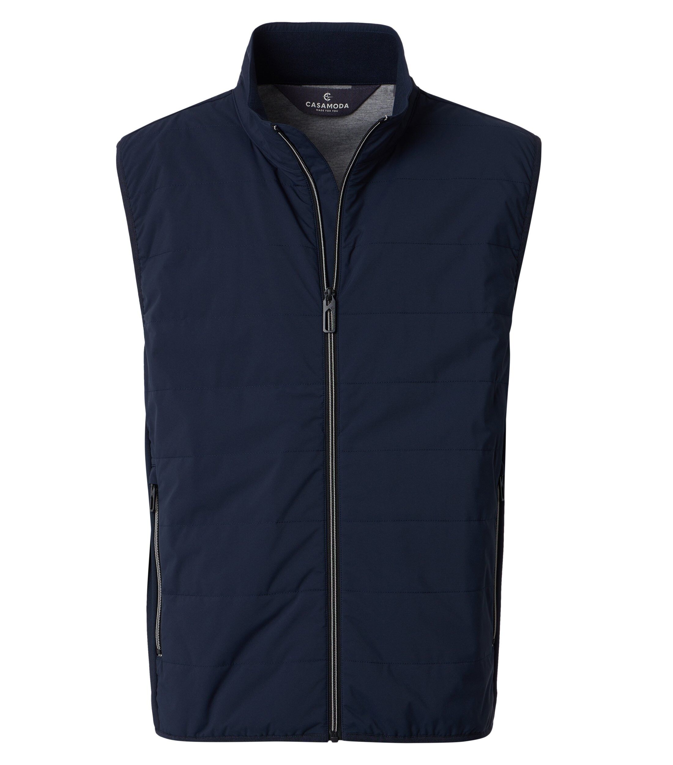 CASA MODA comfort fit bodywarmer, blauw, donkerblauw, wit