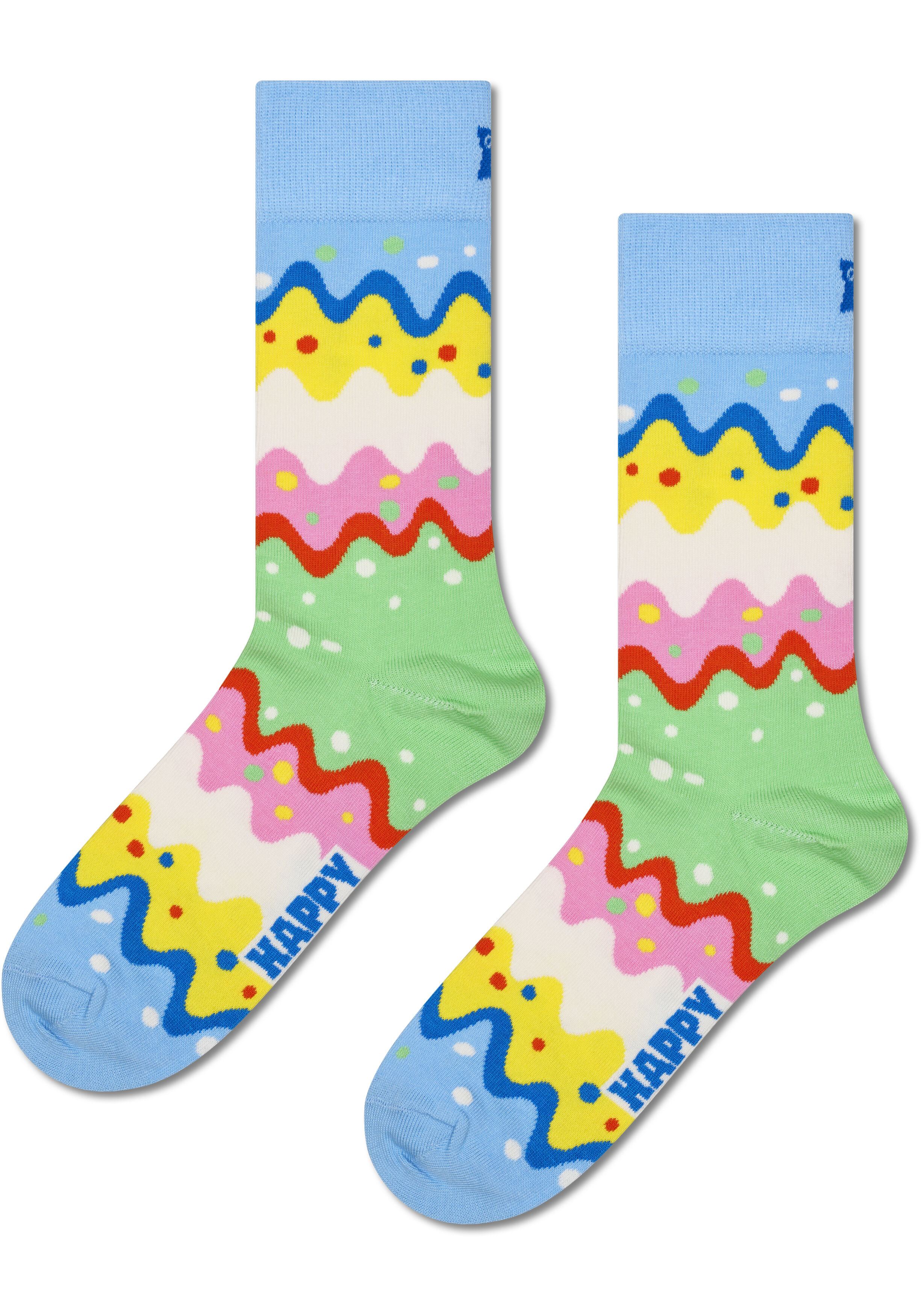Happy Socks Easter Egg Sock, unisex sokken, lichtblauw