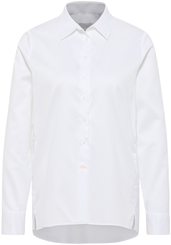 ETERNA 1863 dames blouse A-lijn, twill satijnbinding, wit ETERNA 1863 dames blouse A-lijn, twill satijnbinding, wit