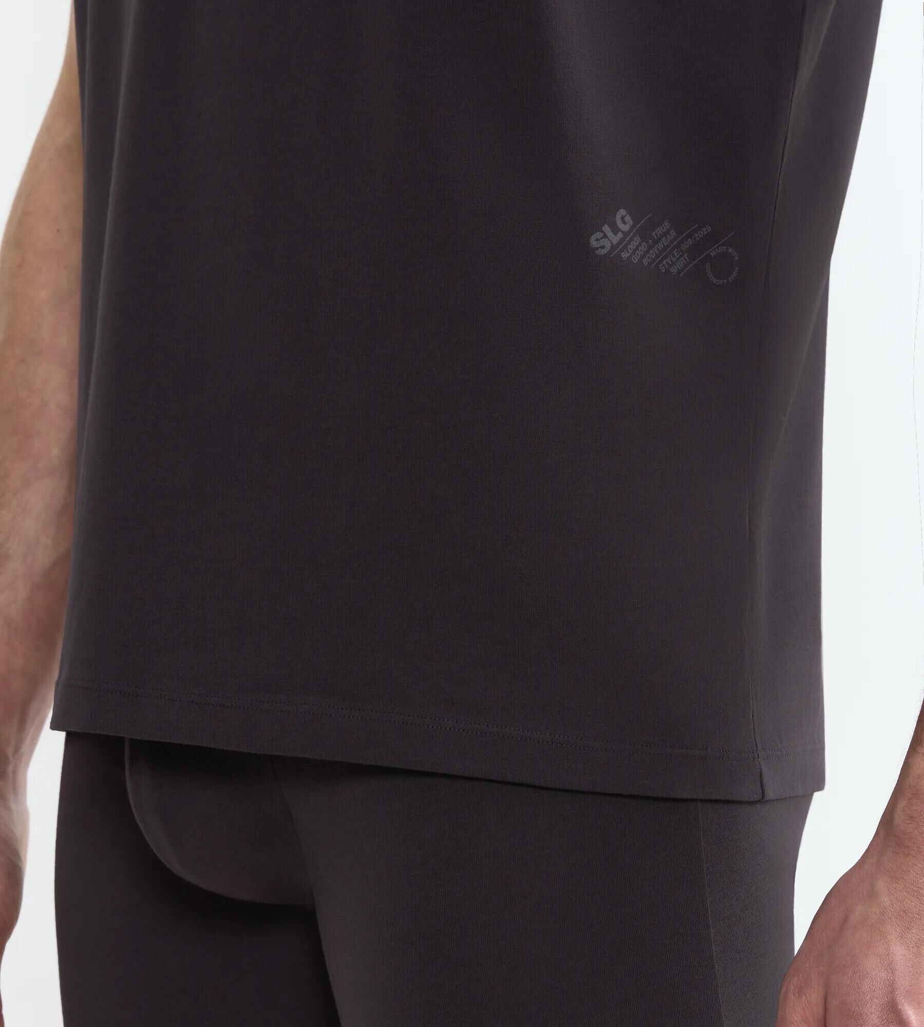 Sloggi Men SLG Base O-Neck, heren T-shirt met een O-hals (1-pack), donkergrijs