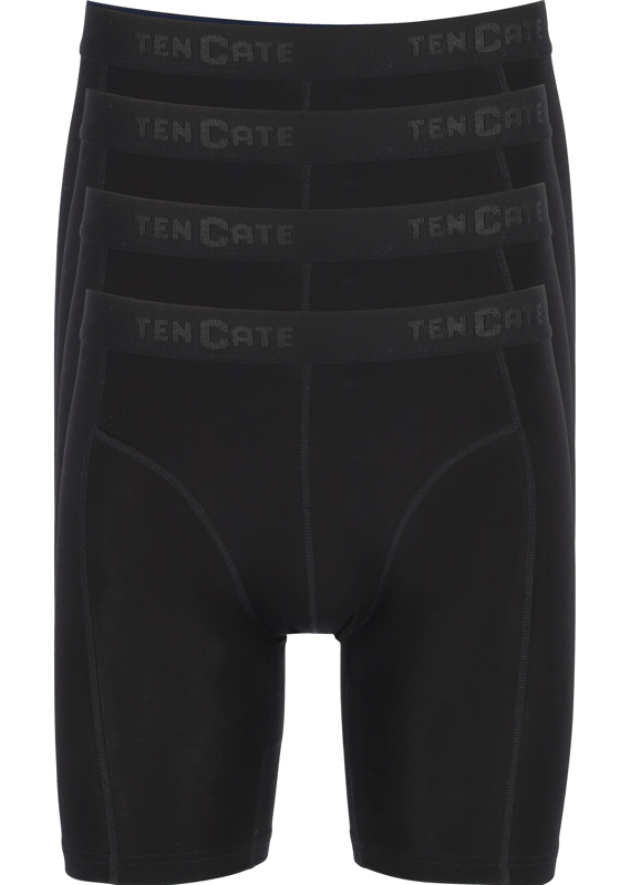 TEN CATE Basics men bamboo viscose long shorts (4-pack), heren boxers lange pijpen, zwart TEN CATE Basics men bamboo viscose long shorts (4-pack), heren boxers lange pijpen, zwart