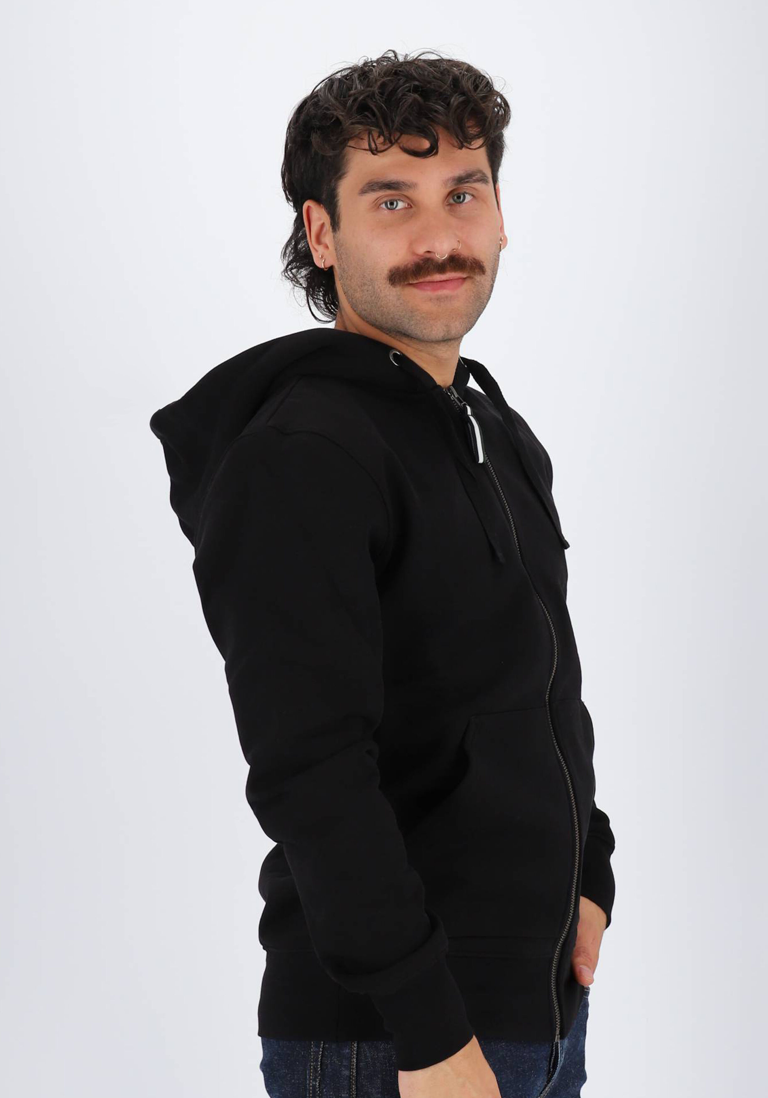 Bjorn Borg hoodie jacket, heren sweatvest dik, zwart