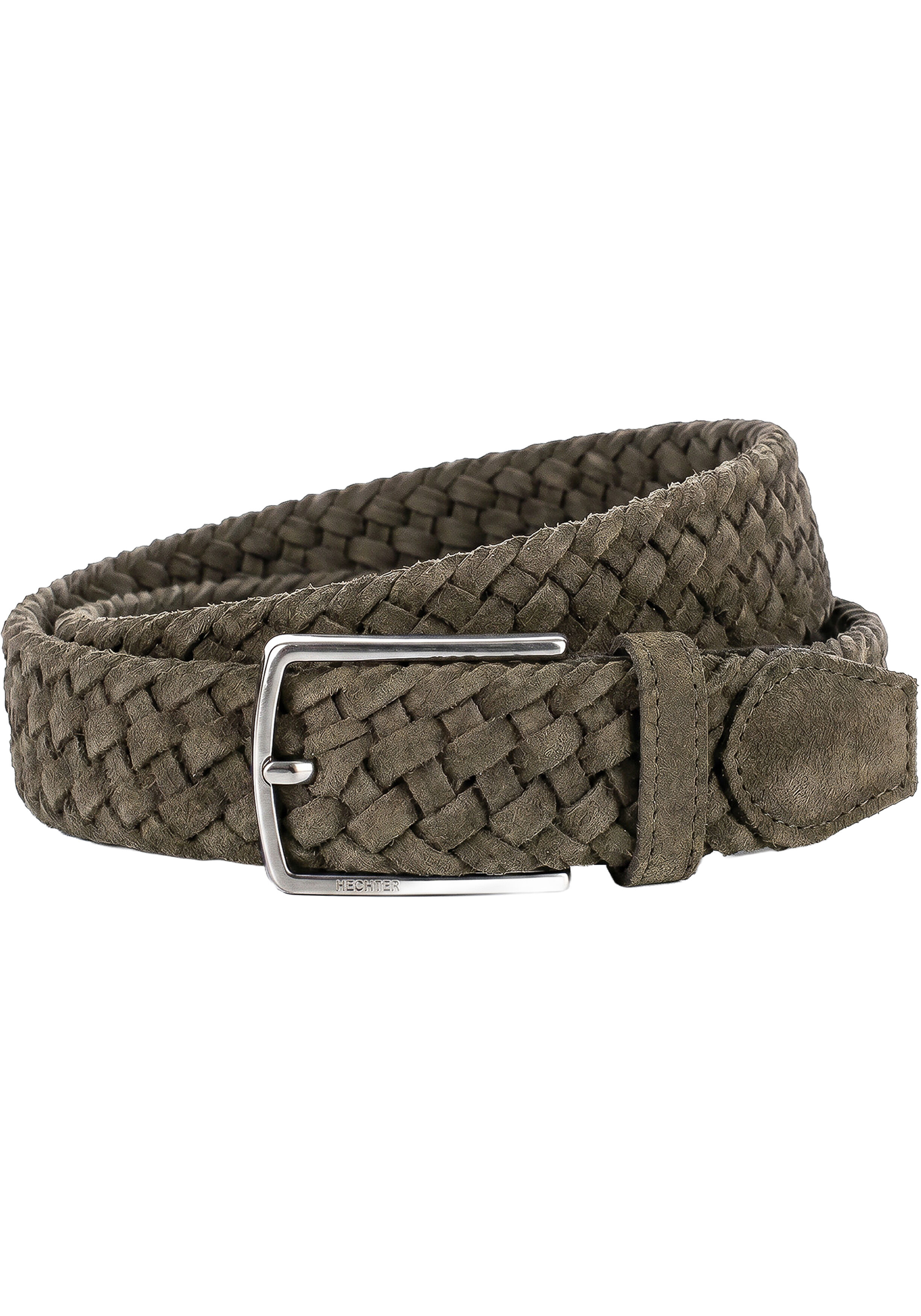 HECHTER leren heren riem, olijf