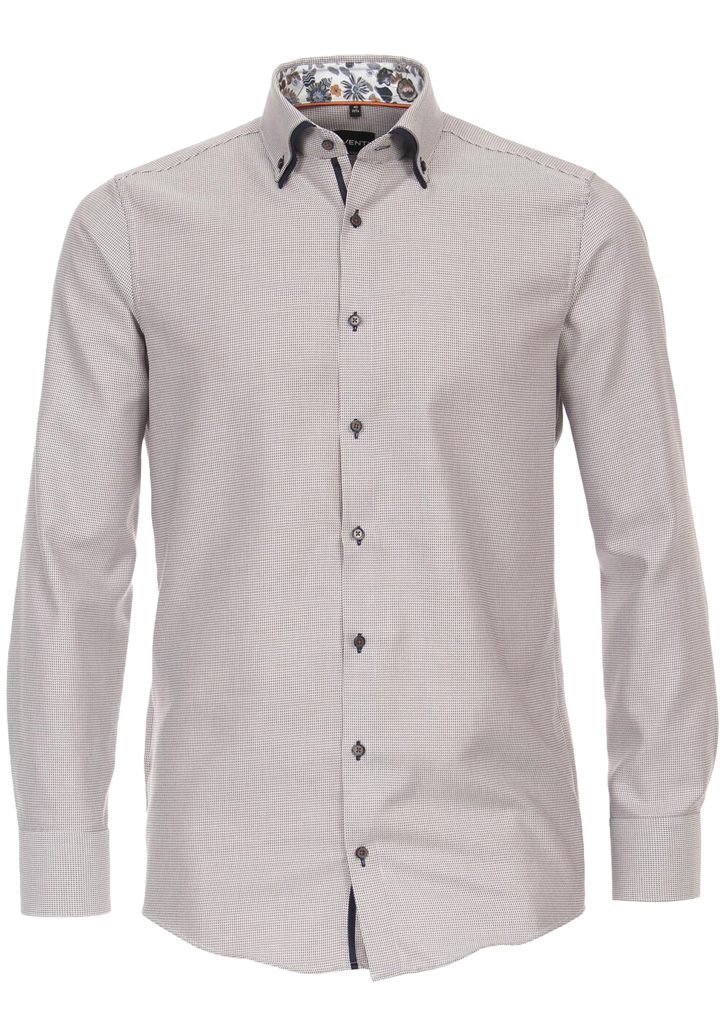 VENTI modern fit overhemd, twill, oranje