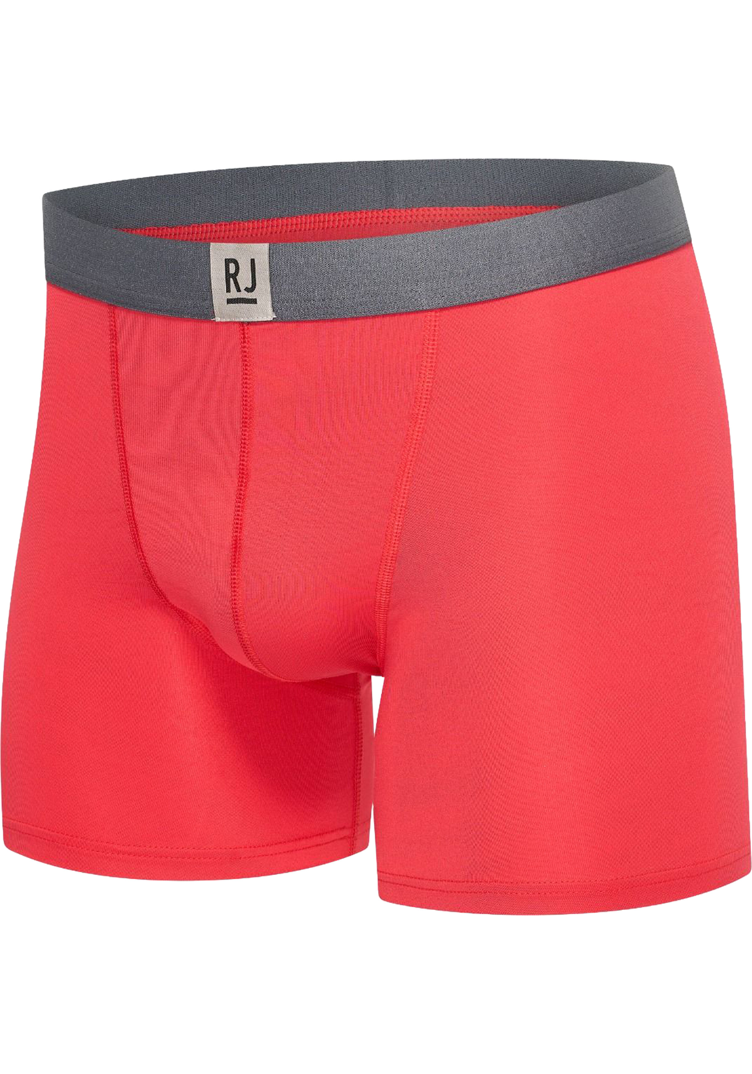RJ Bodywear Pure Color boxershort (1-pack), heren boxer lang, microfiber, rood