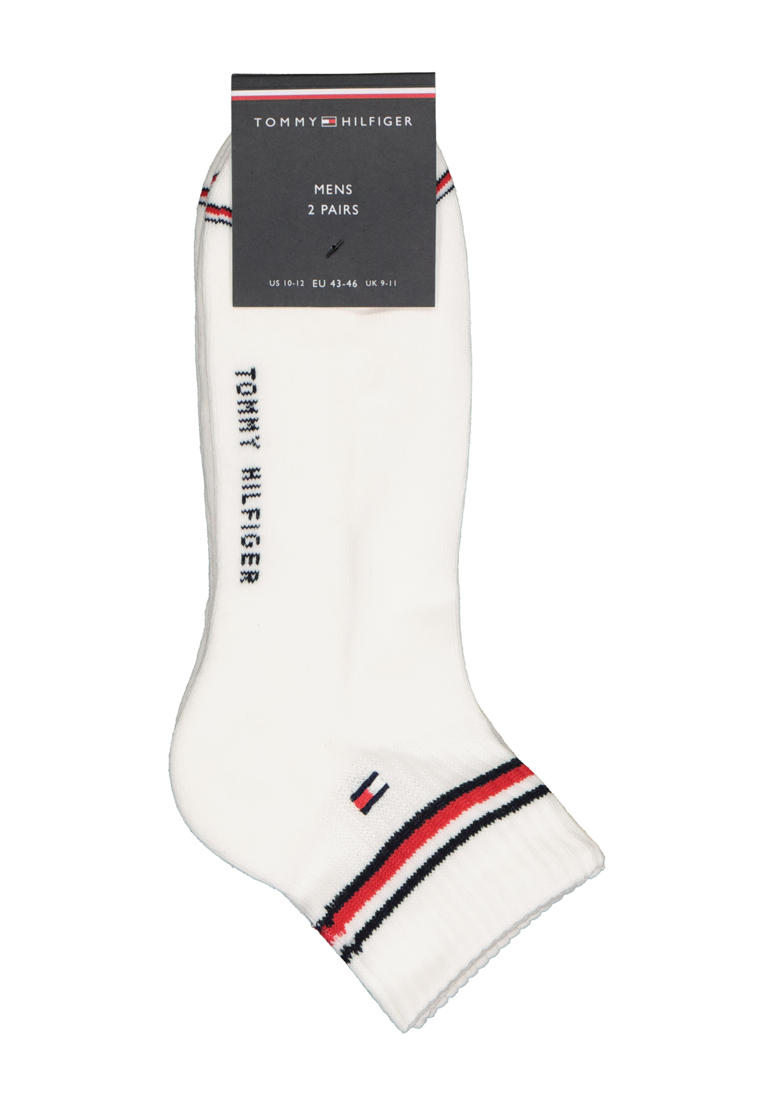 5-8718824976471_sok_HR Tommy Hilfiger Iconic Quarter Socks (2-pack), heren sneaker sportsokken katoen, wit