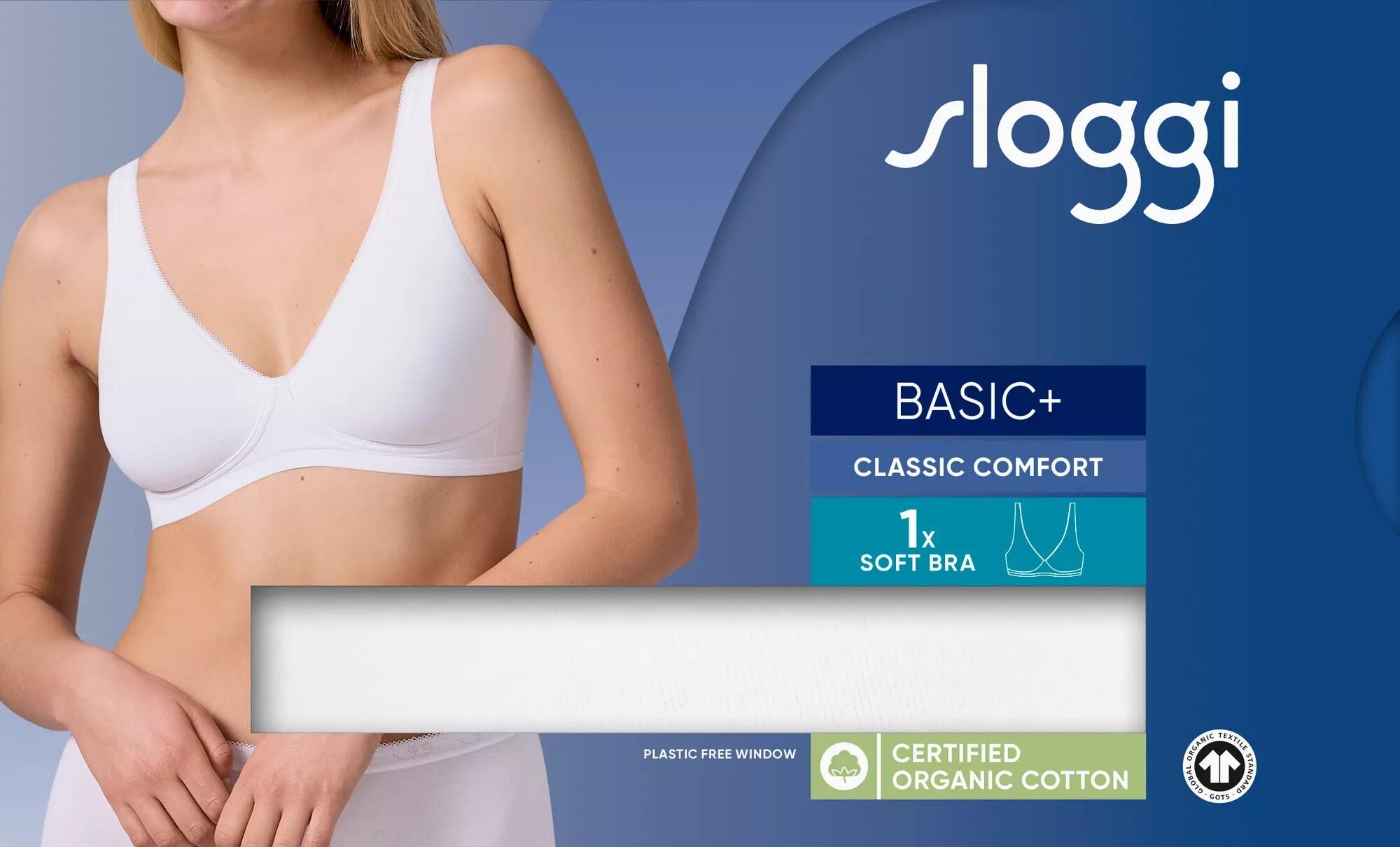 Sloggi Women Basic+ Soft Bra, BH, wit