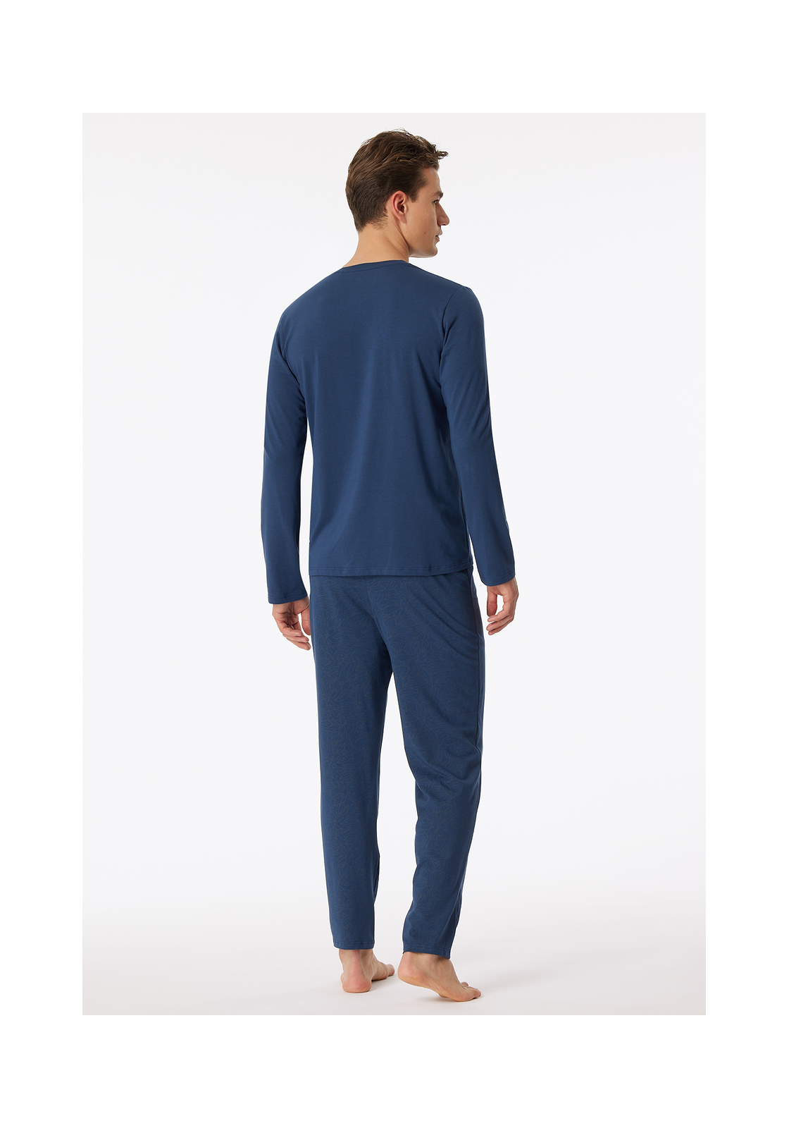 image_4_181181-801_1_1280x1280 SCHIESSER Long Life Soft pyjamaset, heren pyjama lang modal bladeren admiraal gedessineerd