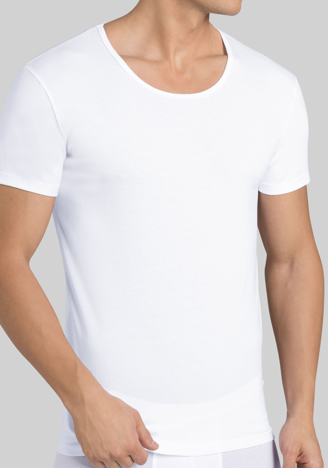 3-7611358604838-sloggi-men-24-7-o-neck-2p_HR Sloggi Men 24/7 Shirt O-hals, heren T-shirts (2-pack), wit