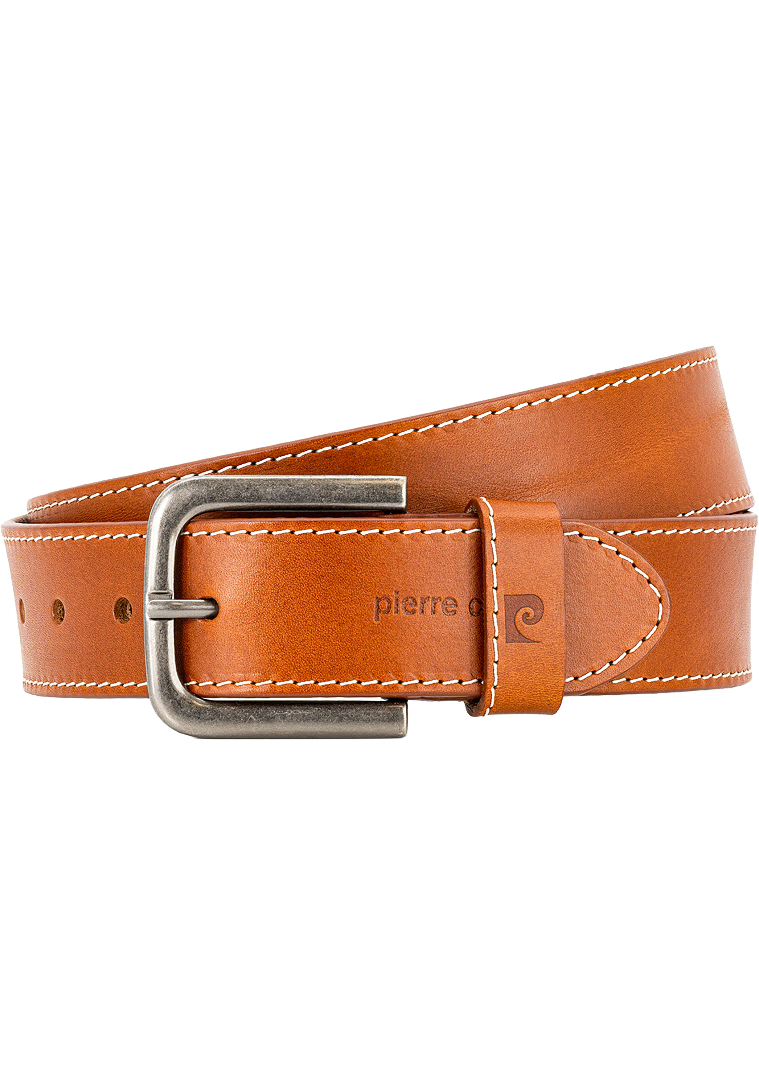 PIERRE CARDIN leren heren riem, cognac