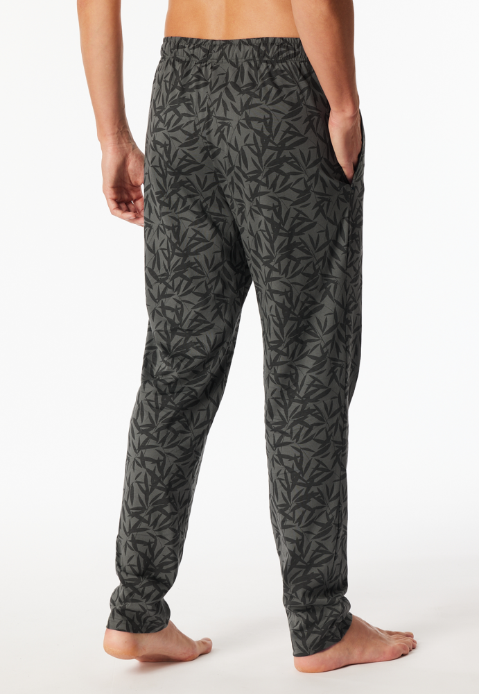 SCHIESSER Mix + Relax Pantalon, heren loungebroek, donkergroen dessin