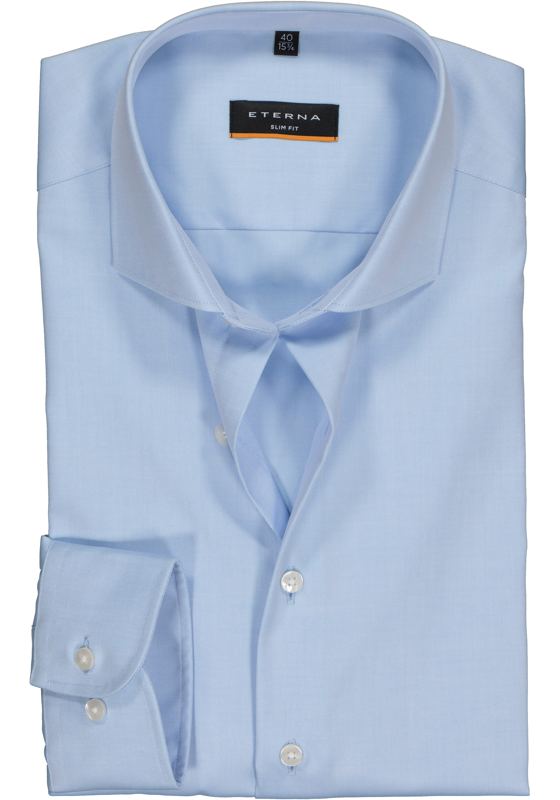 ETERNA slim fit overhemd, niet doorschijnend twill, lichtblauw ETERNA slim fit overhemd, niet doorschijnend twill, lichtblauw