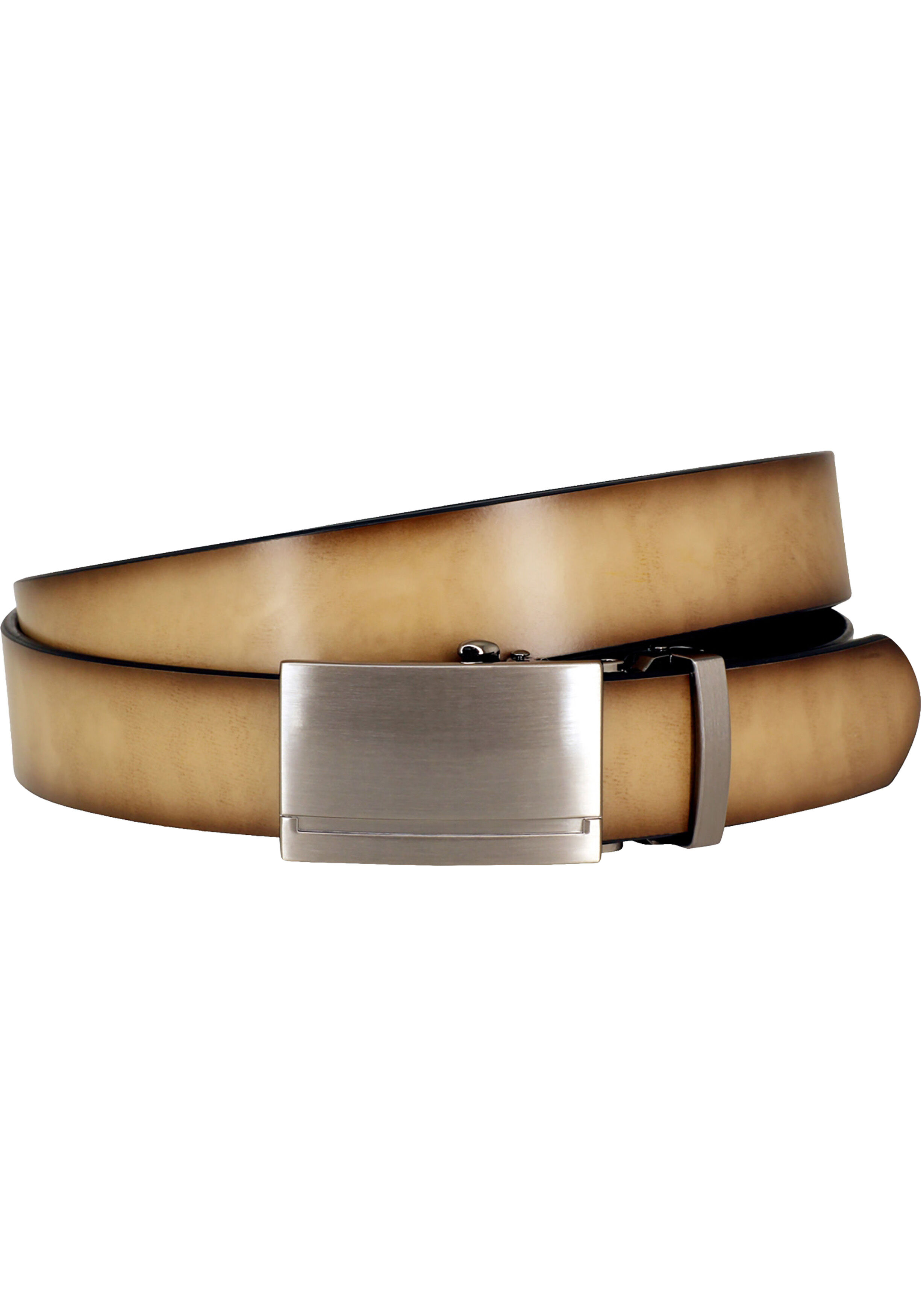 LINDENMANN leren heren riem, steen