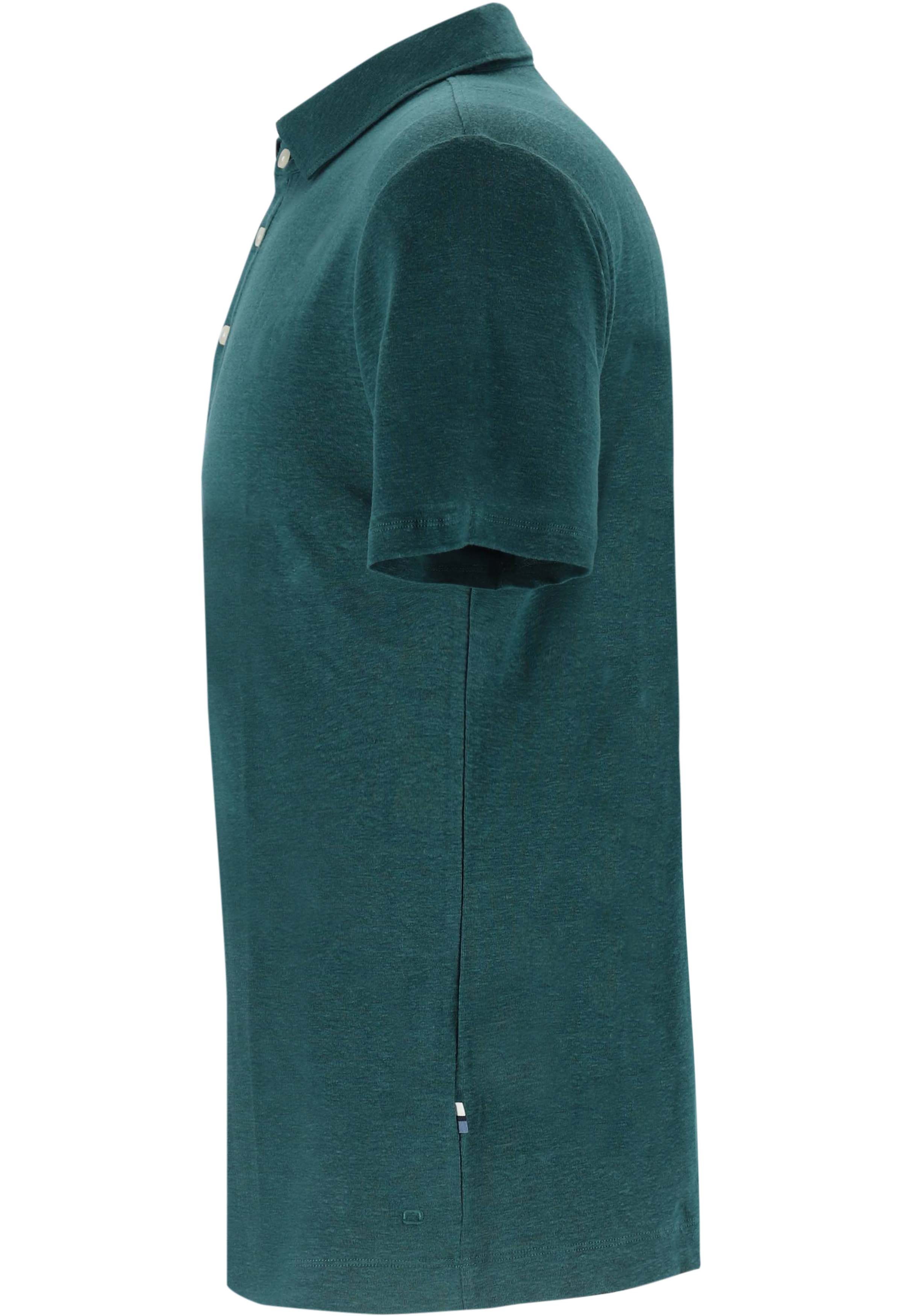 OLYMP Polo Casual, modern fit polo, groenblauw