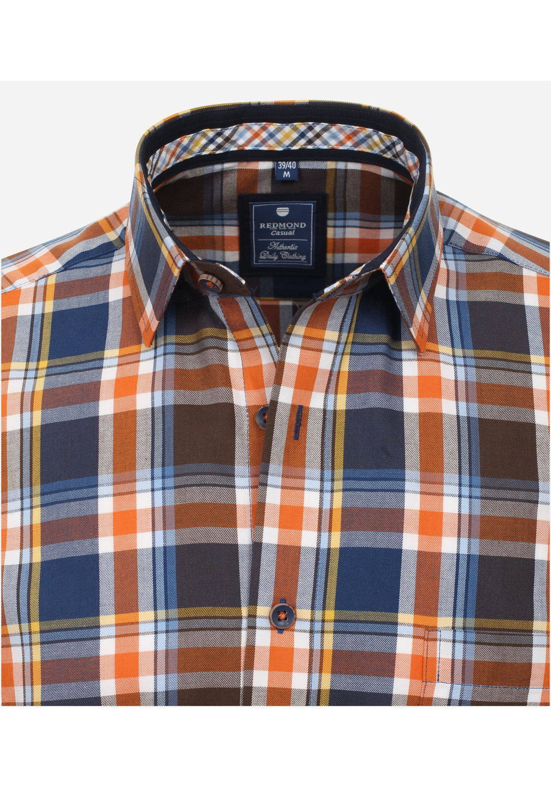 image_4_3ad81ccceab90ada294f72a1d52124ffjpgautoformatbgF3F3F3blend-alpha100blend-colorF3F3F3blend-modedarkenfitclampp Redmond comfort fit overhemd, popeline, blauw geruit