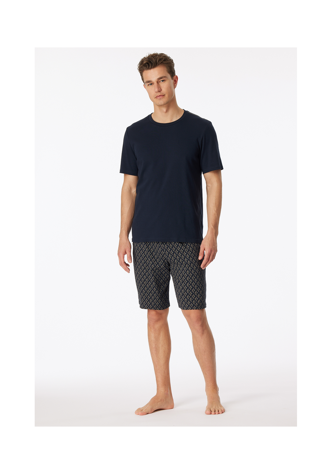 image_3_181171-804_3_1280x1280 SCHIESSER Fine Interlock pyjamaset, heren pyjama short interlock nachtblauw gedessineerd