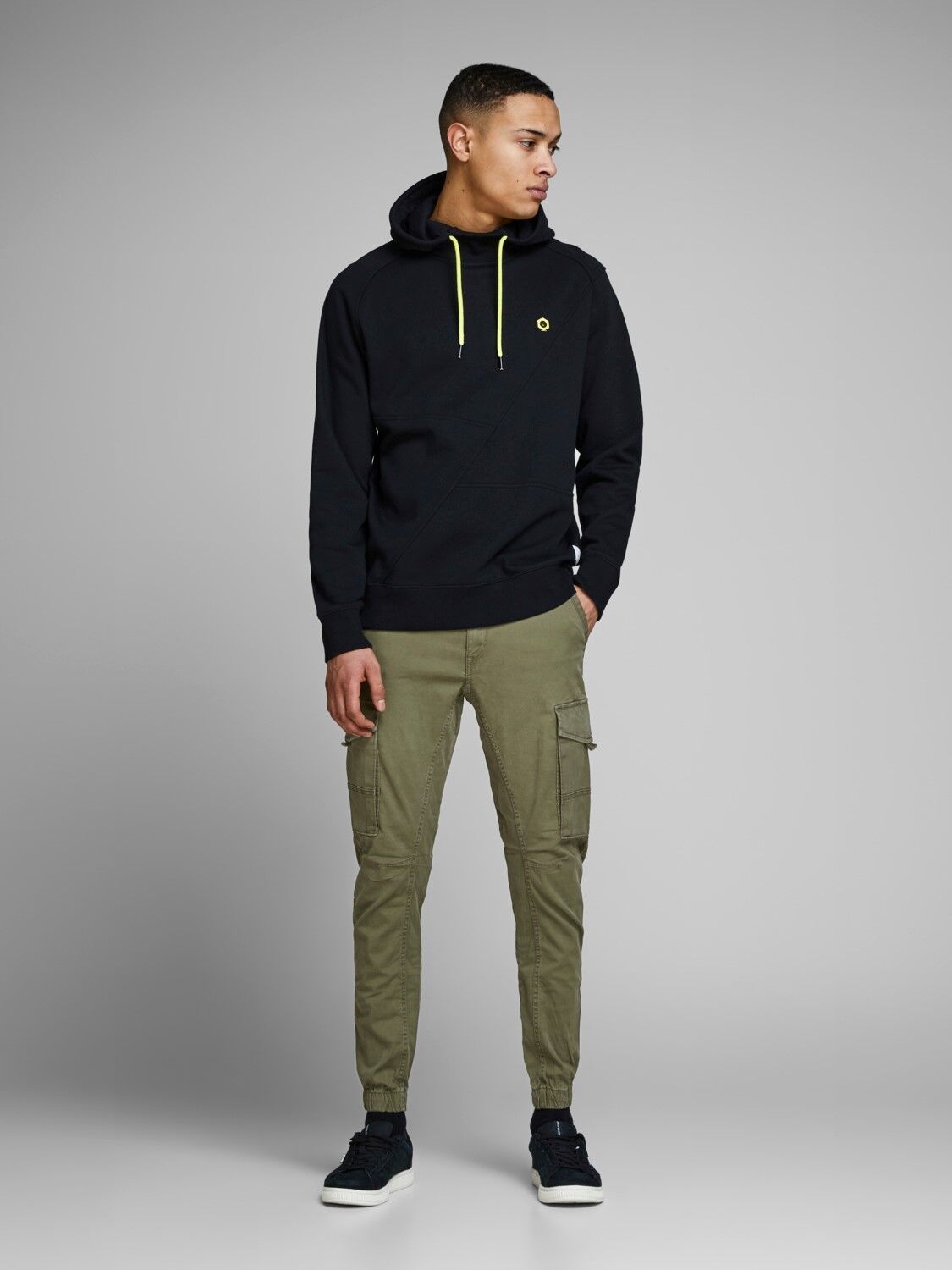 JACK & JONES Paul Lake Cargo loose fit, heren cargo broek, groen