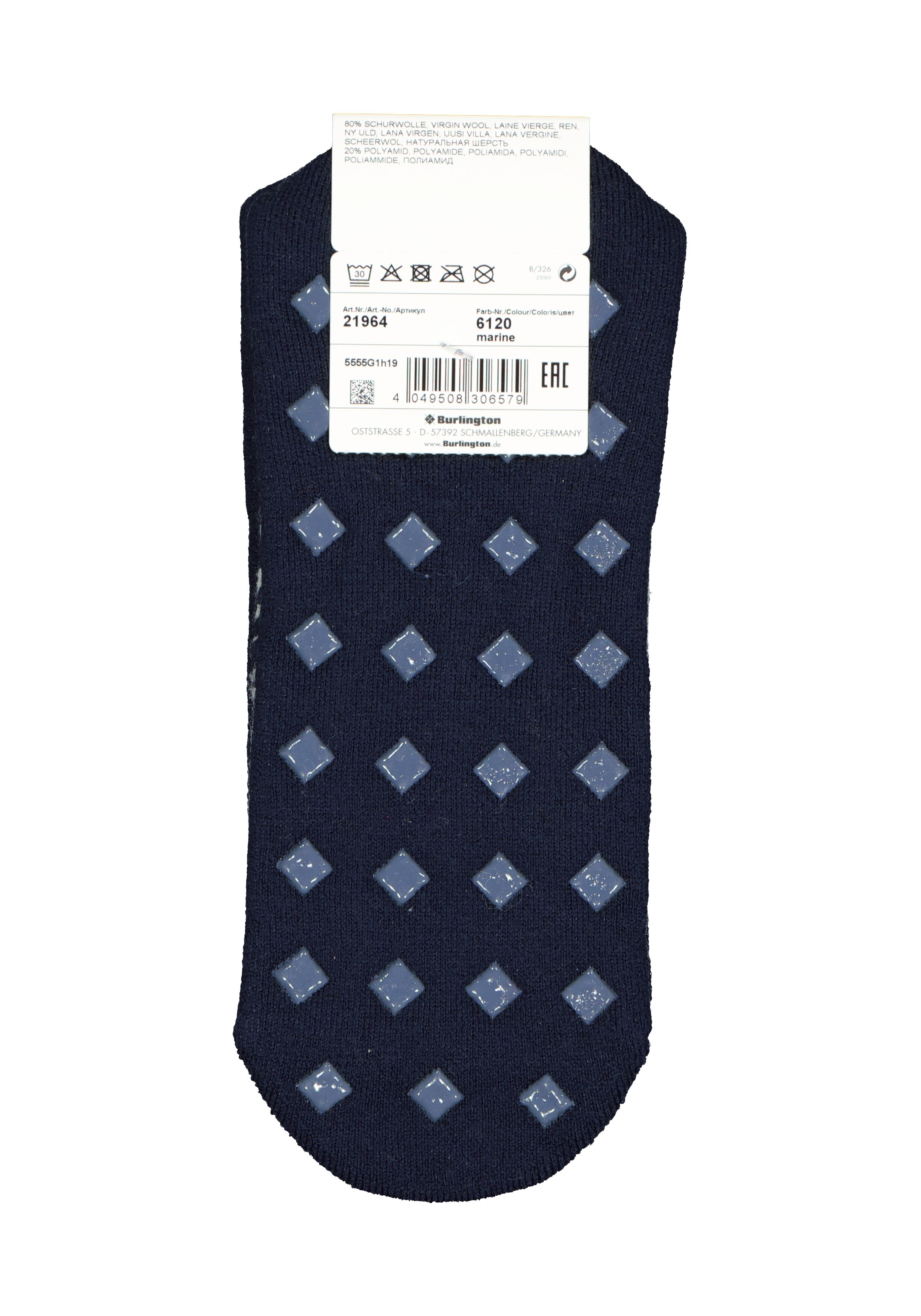 Burlington Homepads Fair Isle cadeau, huissokken winter, blauw met wit in cadeauverpakking