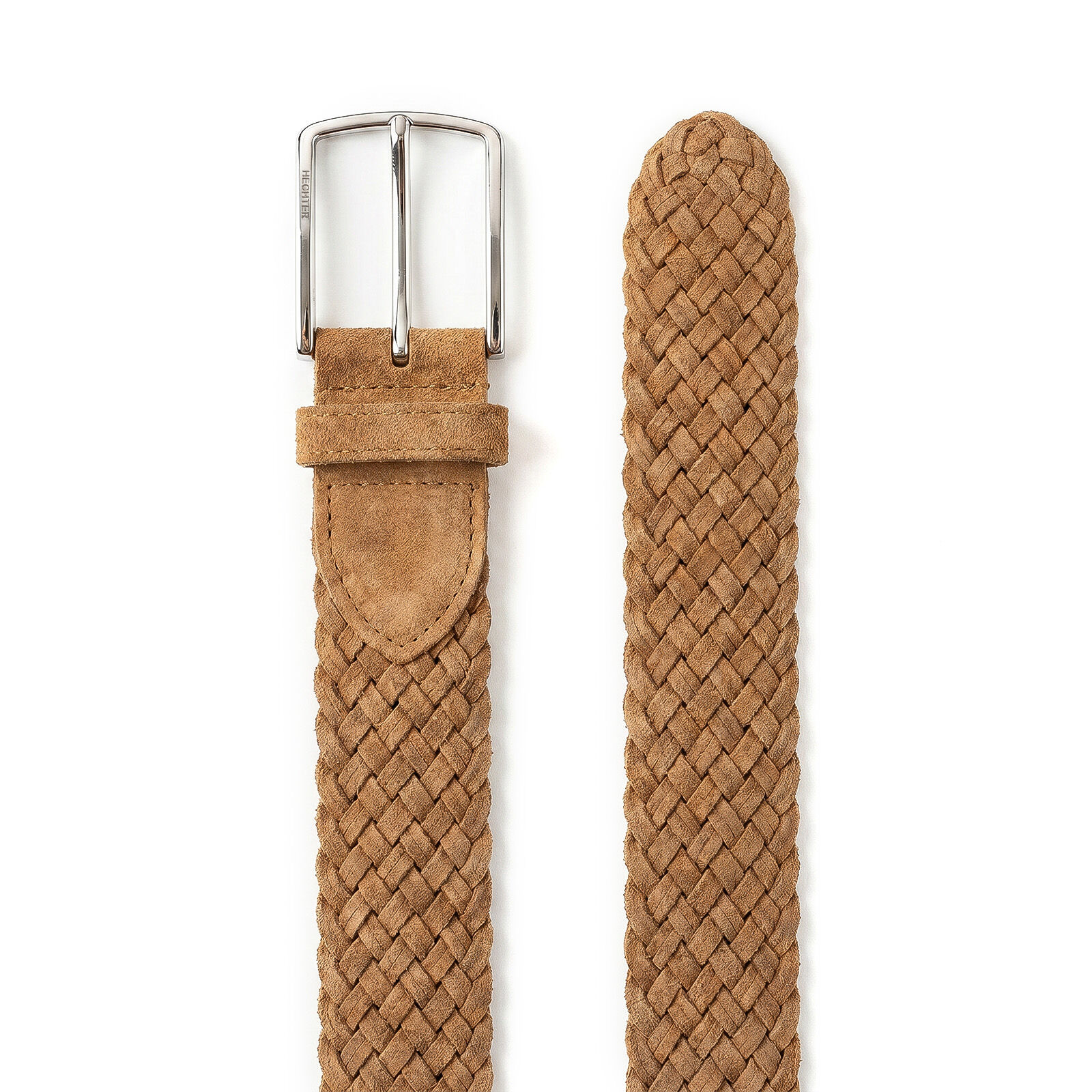 HECHTER leren heren riem, cognac