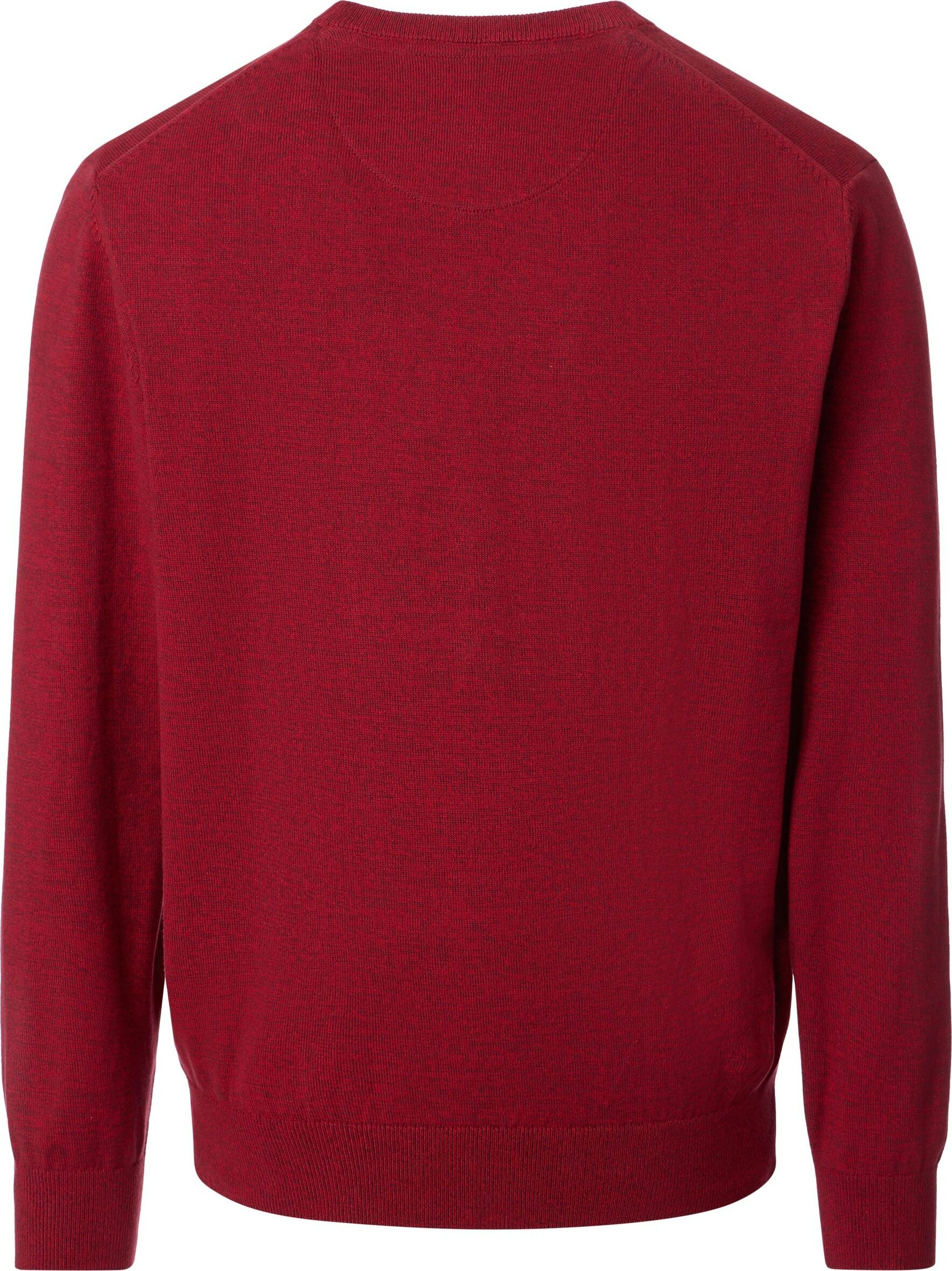 Redmond heren trui katoen, O-hals, rood