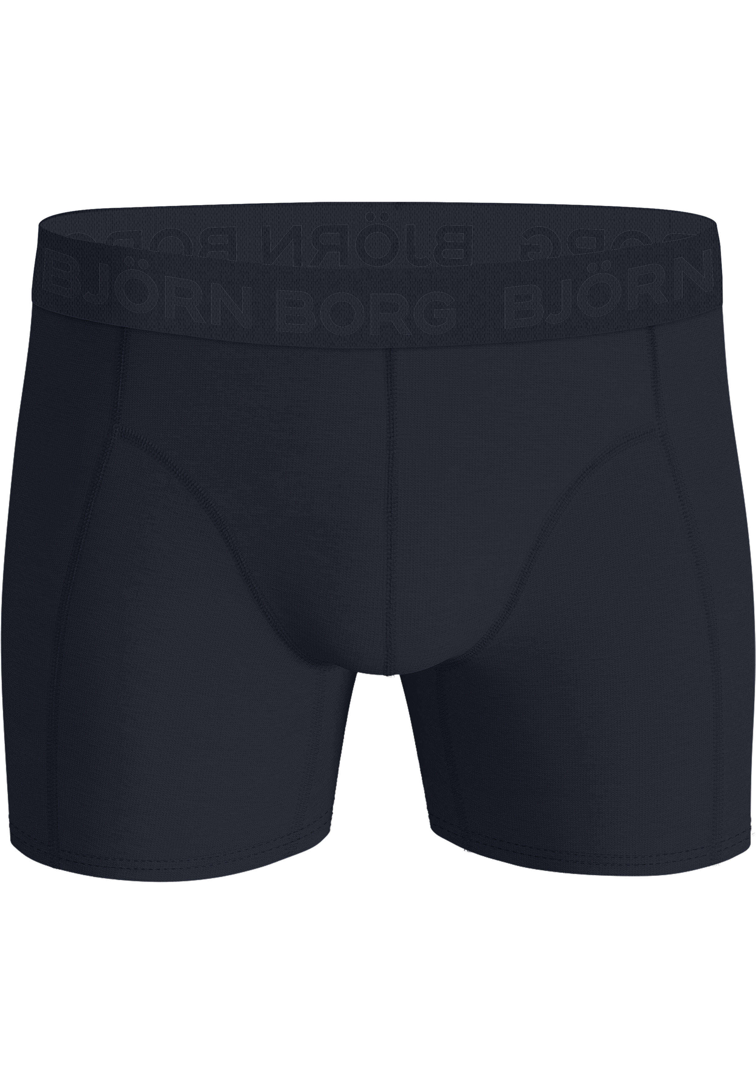 Bjorn Borg Cotton Stretch boxers, heren boxers normale lengte (3-pack), donkerblauw, donkerblauw, blauw