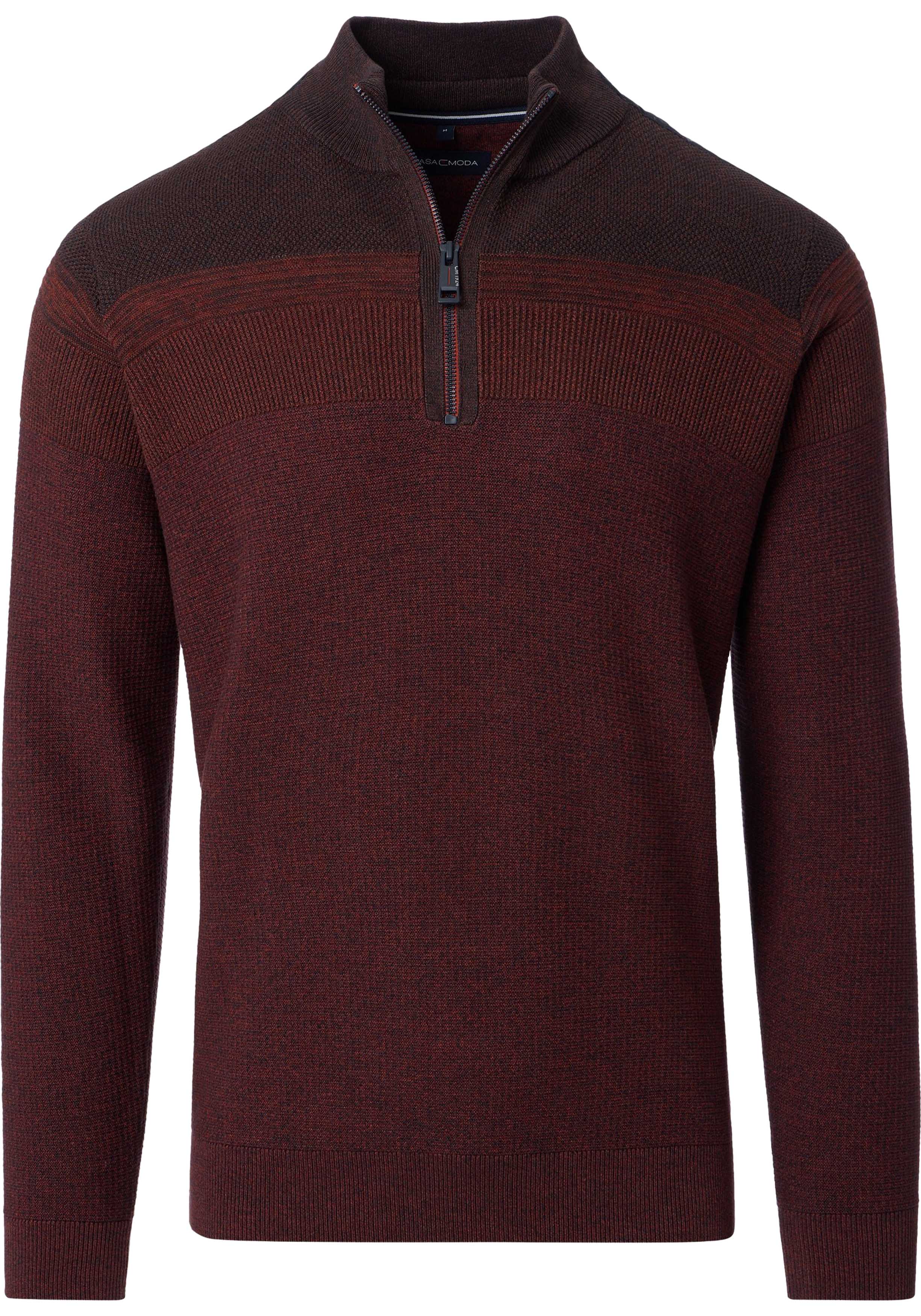 CASA MODA comfort fit schipperstrui, bordeauxrood